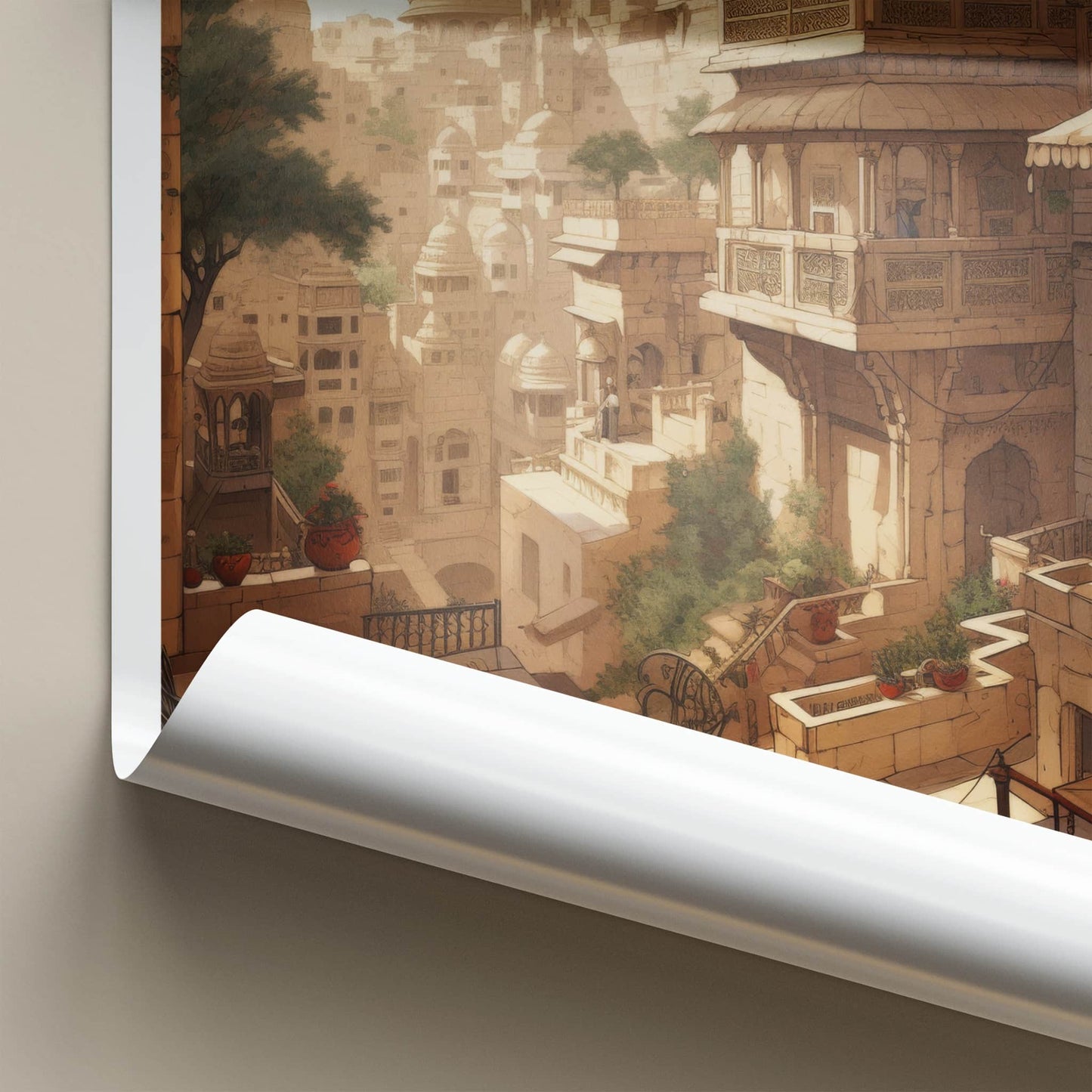 Jaisalmer Poster - India Travel Art - Rajasthan Ancient City View Home Decor