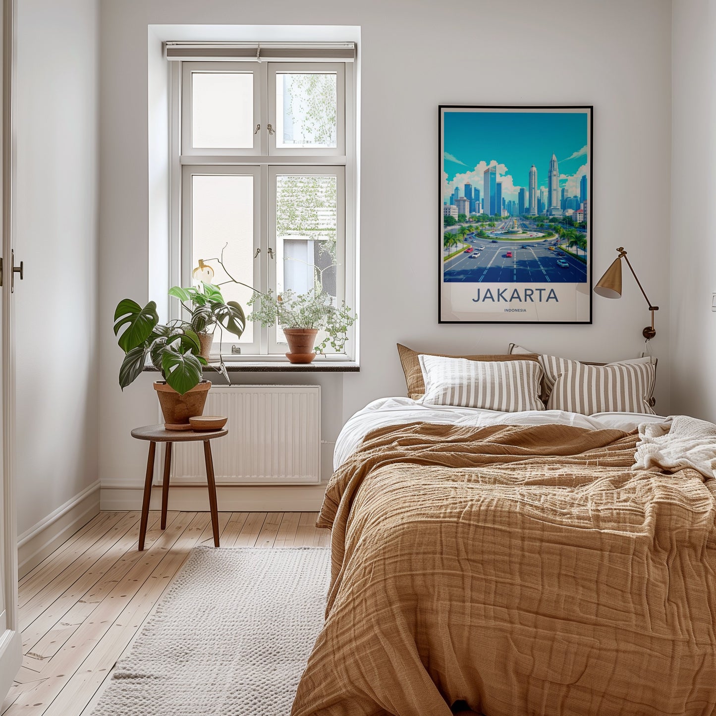 Jakarta Poster - Indonesia Travel Art - Bustling Urban Panorama Home Decor