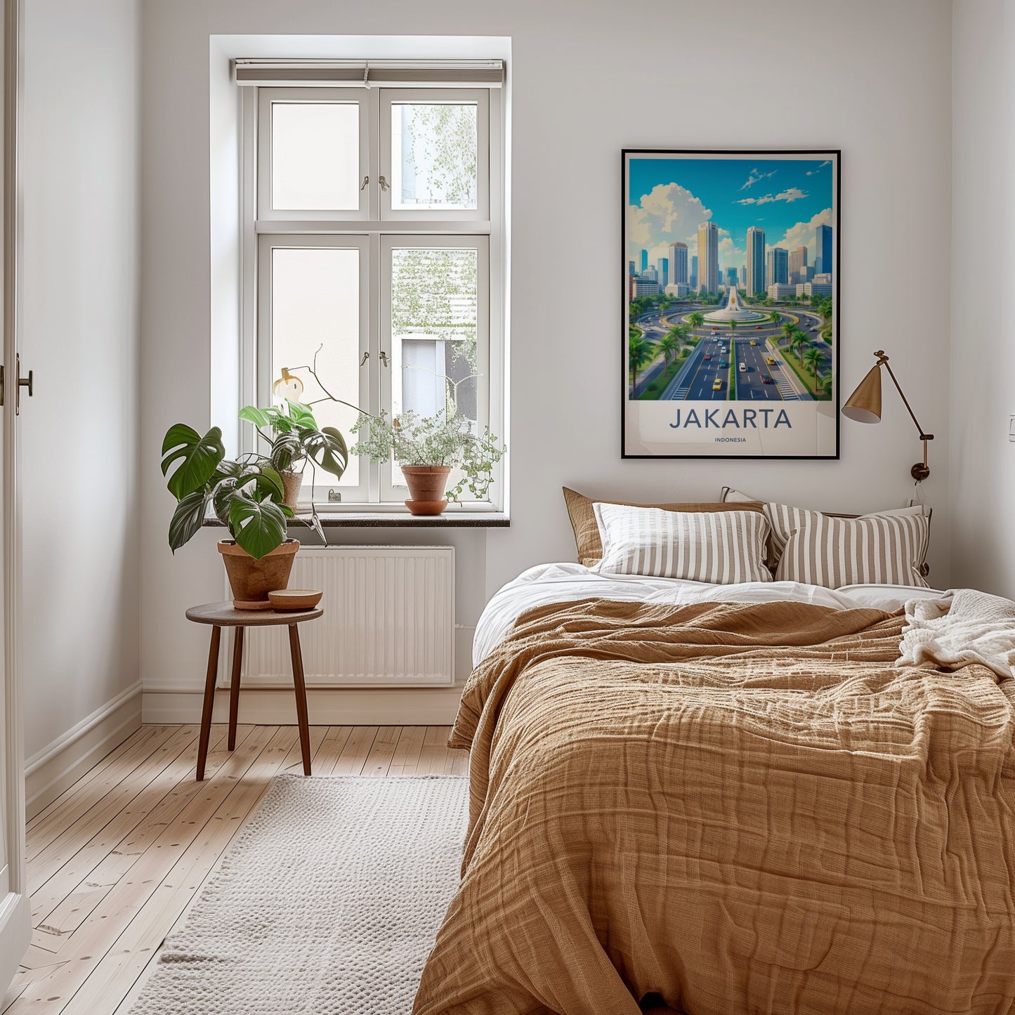 Jakarta Poster - Indonesia Travel Art - Urban Skyscraper Road Home Decor