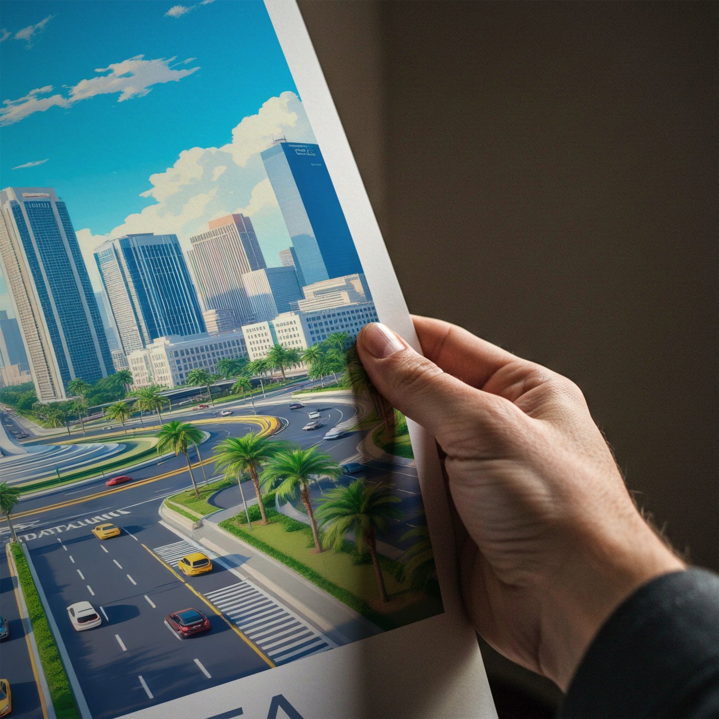 Jakarta Poster - Indonesia Travel Art - Urban Skyscraper Road Home Decor