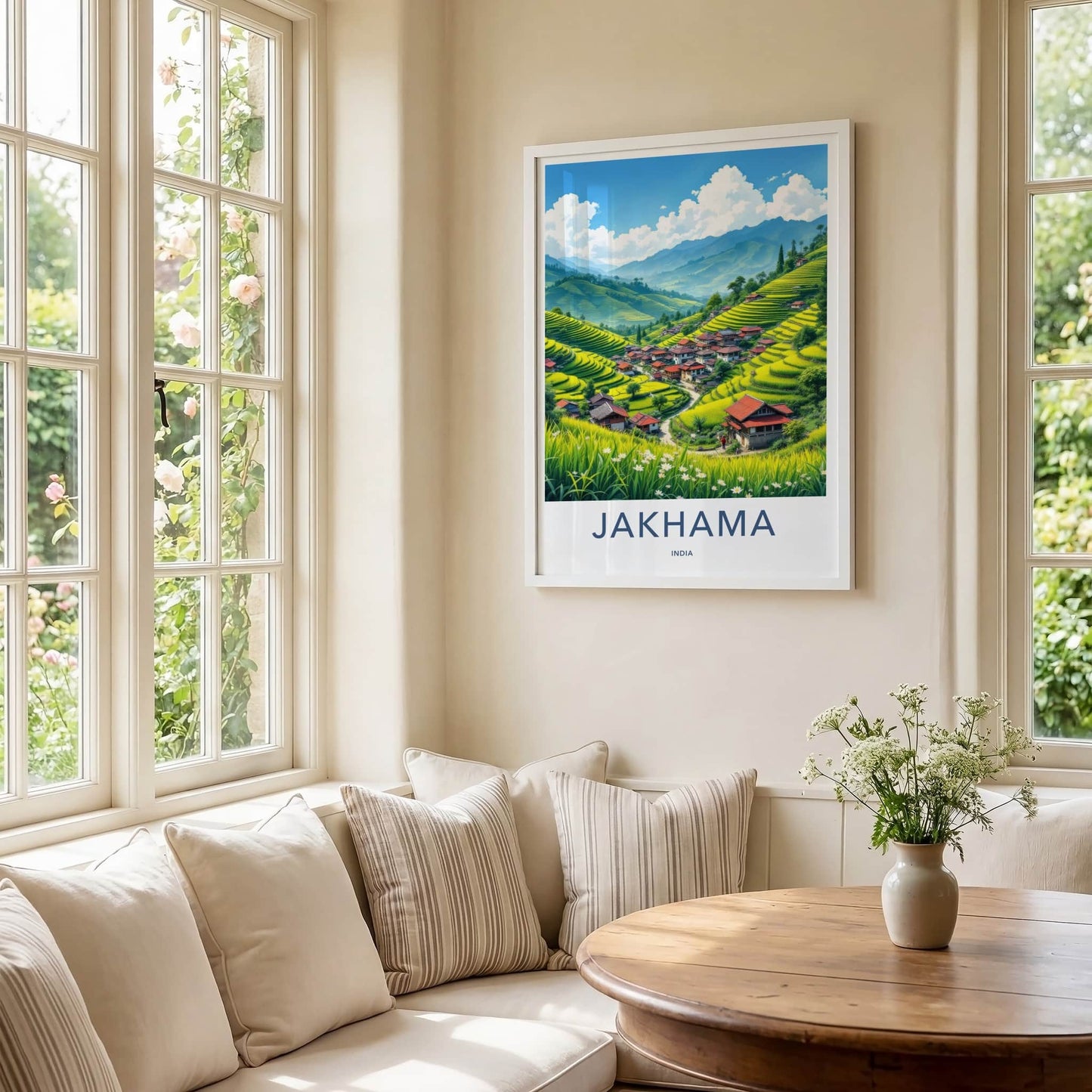 Jakhama Poster - India Art Print - Nagaland Terraced Rice Fields Gallery Art