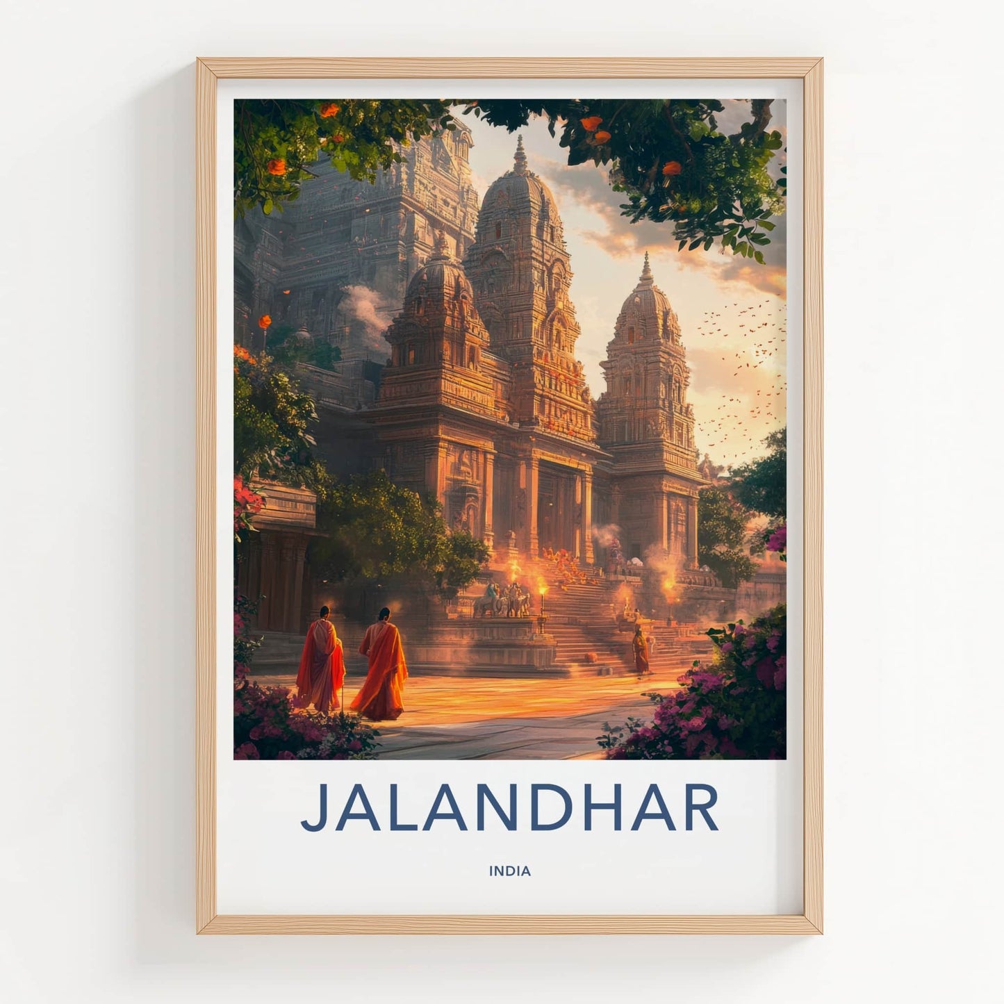Jalandhar Poster - India Travel Art - Punjab Ancient Temple Wall Decor