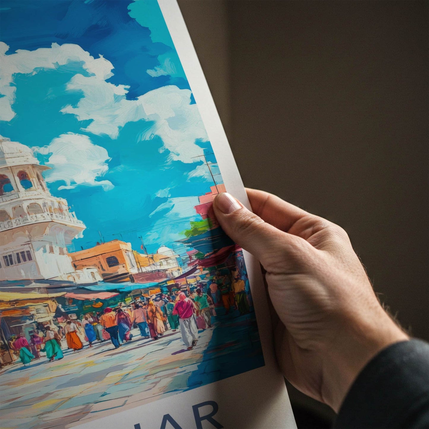 Jalandhar Poster - India Travel Art - Punjab City Market Home Decor