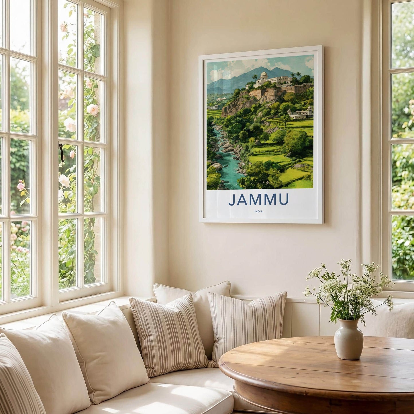 Jammu Poster - India Travel Art - Jammu Kashmir Temple Home Decor