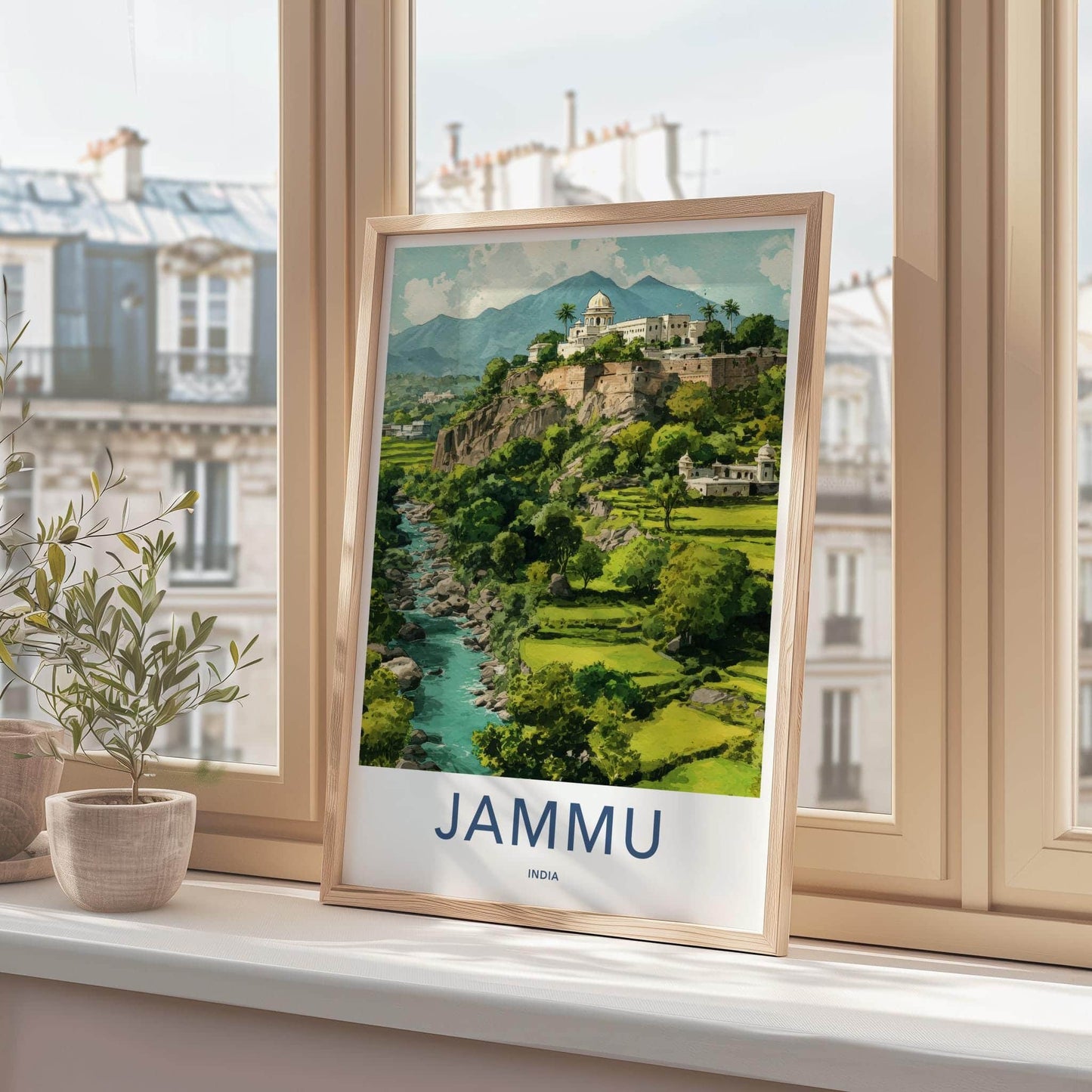 Jammu Poster - India Travel Art - Jammu Kashmir Temple Home Decor