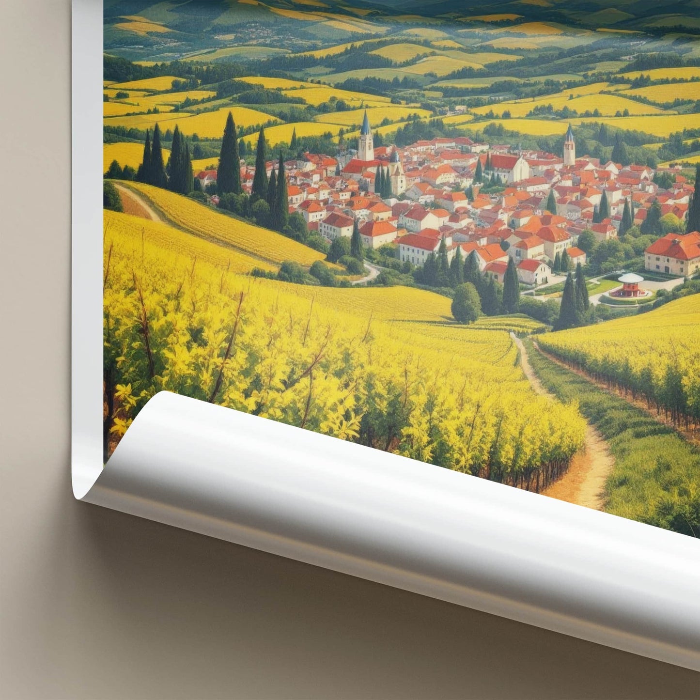 Jaslo Poster - Poland Art Print - Town Valley Vineyards Home Decor