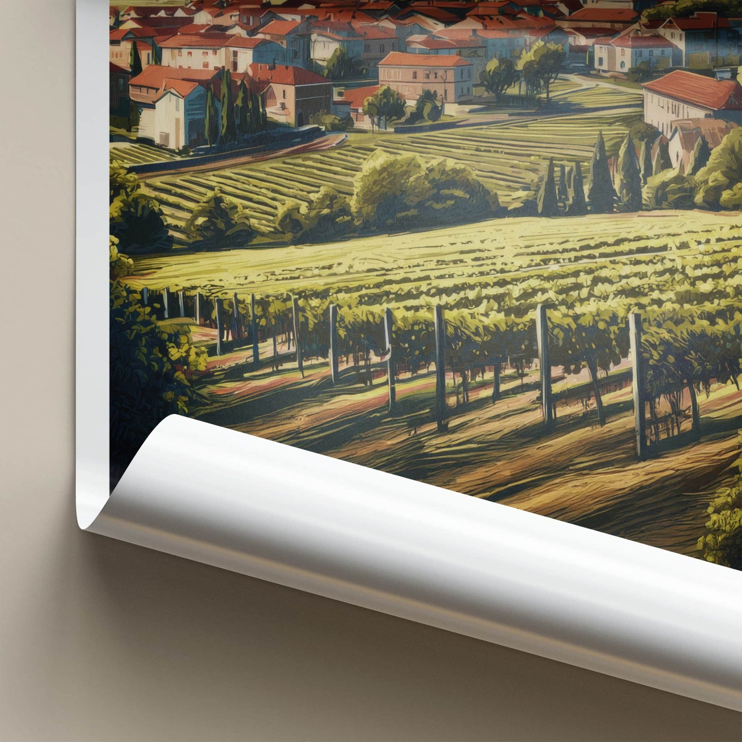 Jaslo Poster - Poland Travel Art - Hilltop Town Vineyards Home Decor
