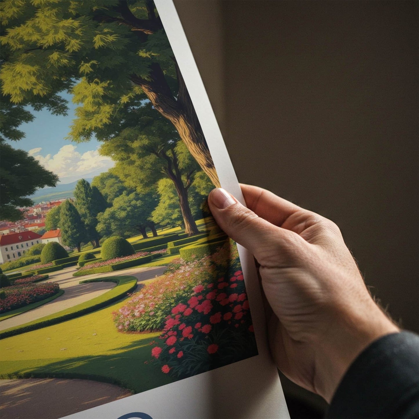Jaslo Poster - Poland Travel Art - Manicured Garden Pathway Home Decor
