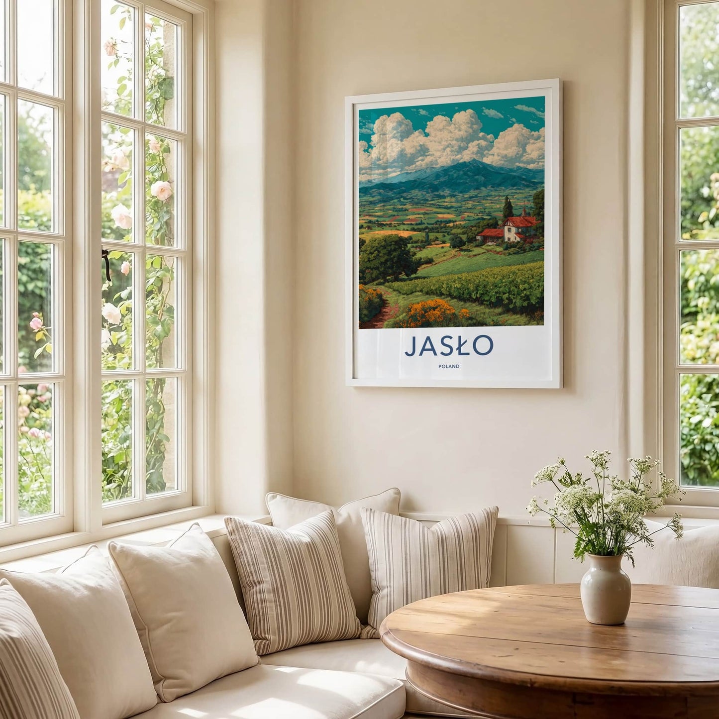 Jaslo Poster - Poland Travel Art - Vibrant Green Landscape Home Decor