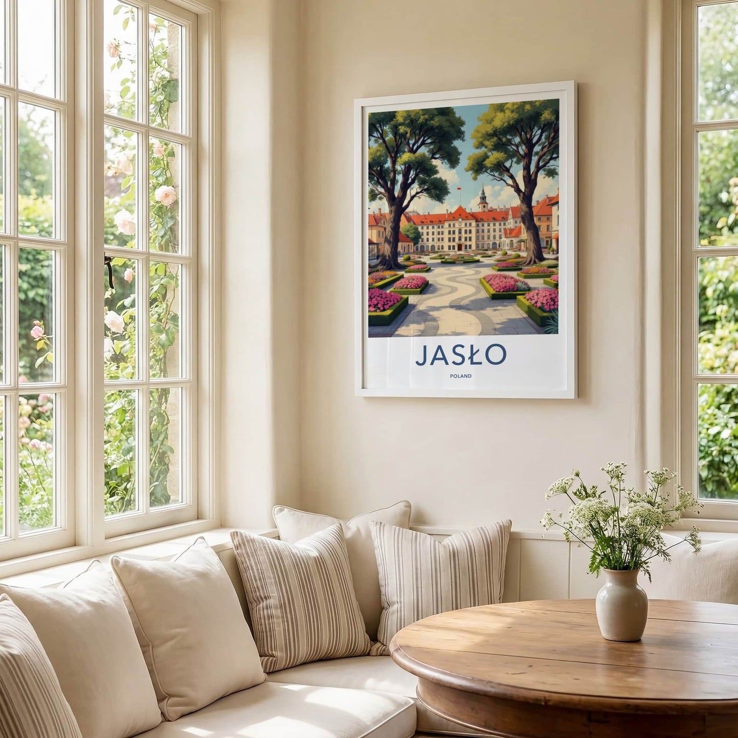 Jaslo Poster - Poland Travel Print - Grand Square Blossom Home Decor