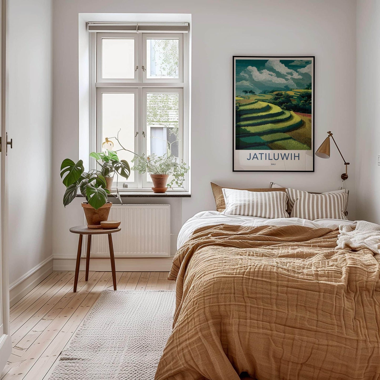 Jatiluwih Poster - Indonesia Travel Art - Lush Green Terraces Wall Decor