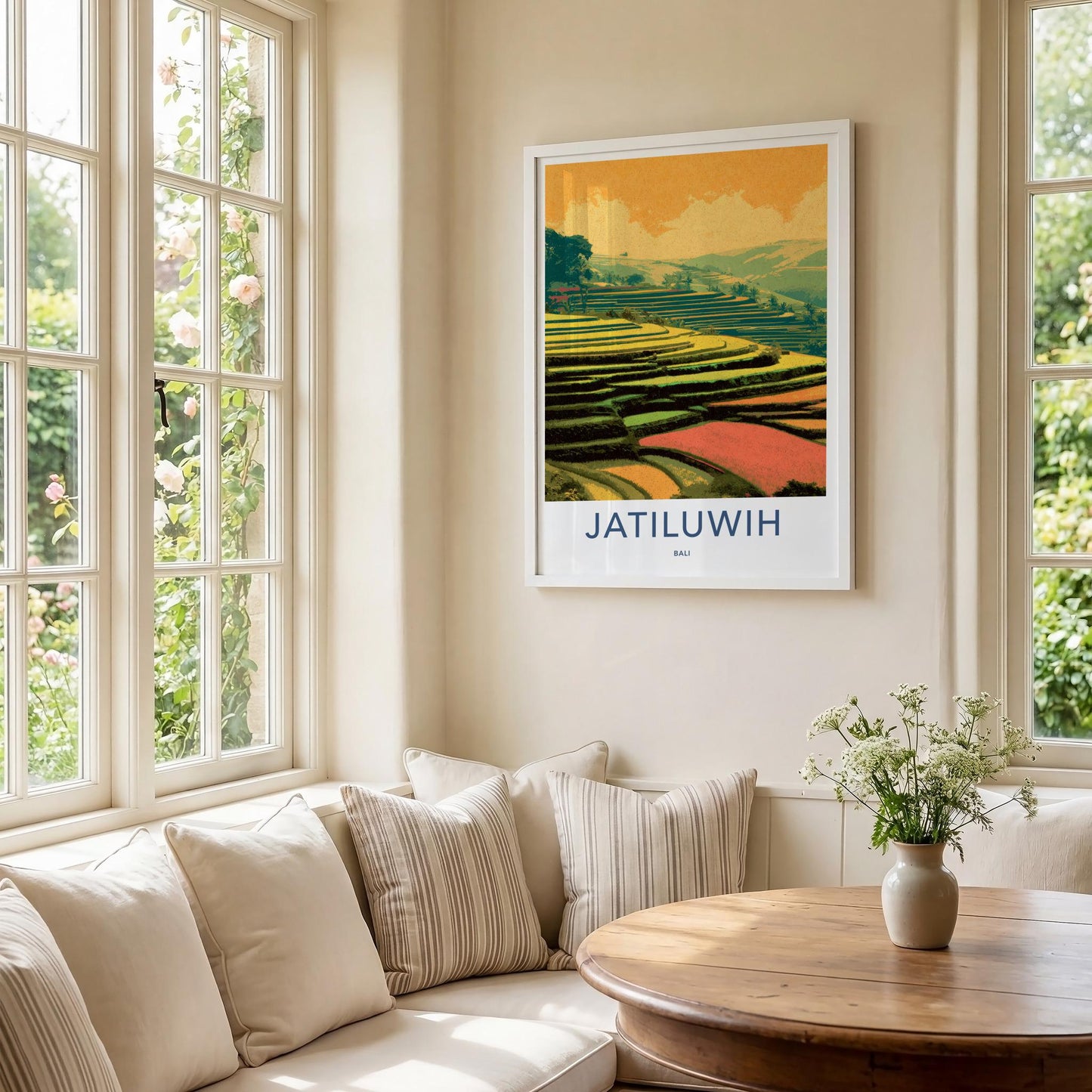 Jatiluwih Poster - Indonesia Travel Art - Vibrant Rice Fields Home Decor