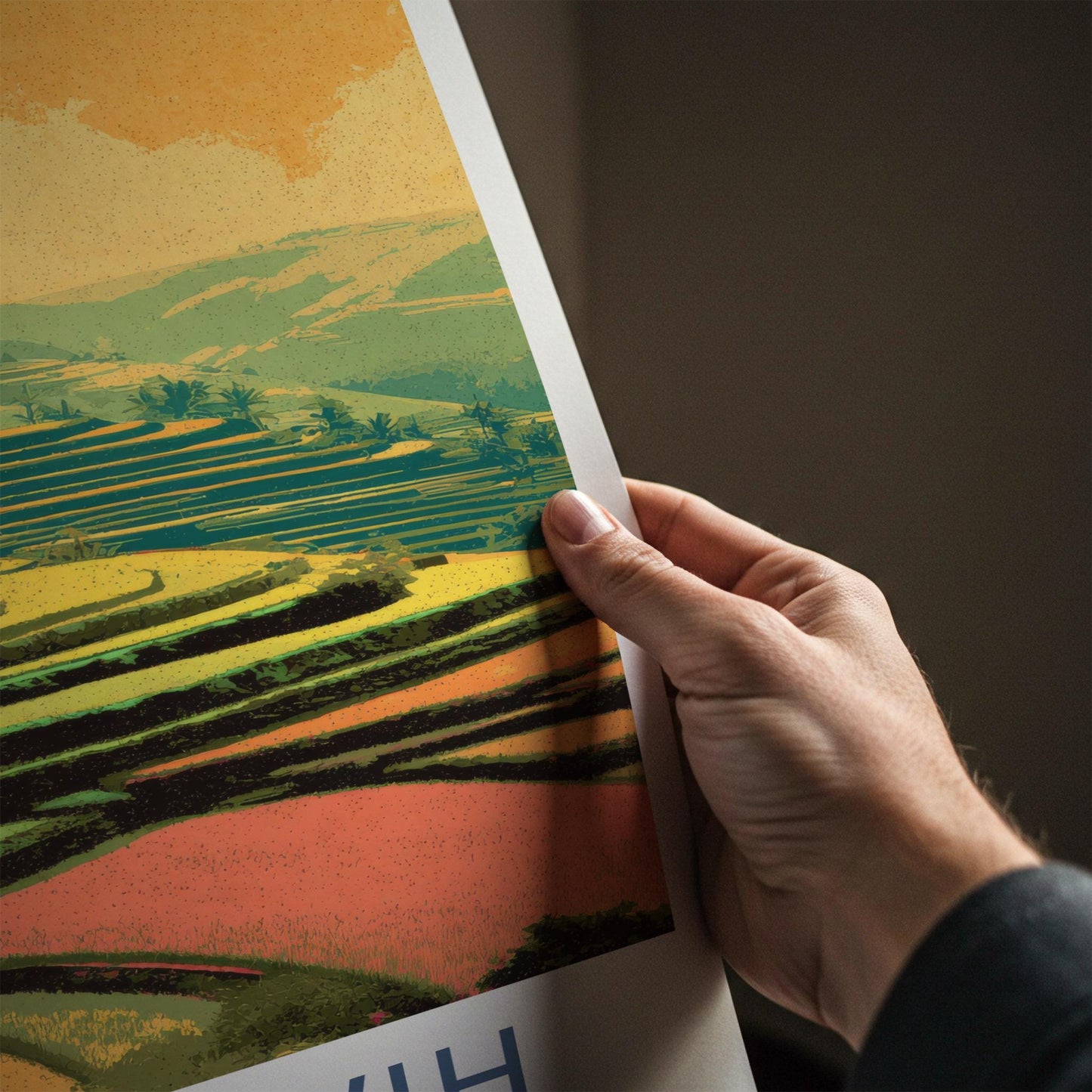 Jatiluwih Poster - Indonesia Travel Art - Vibrant Rice Fields Home Decor
