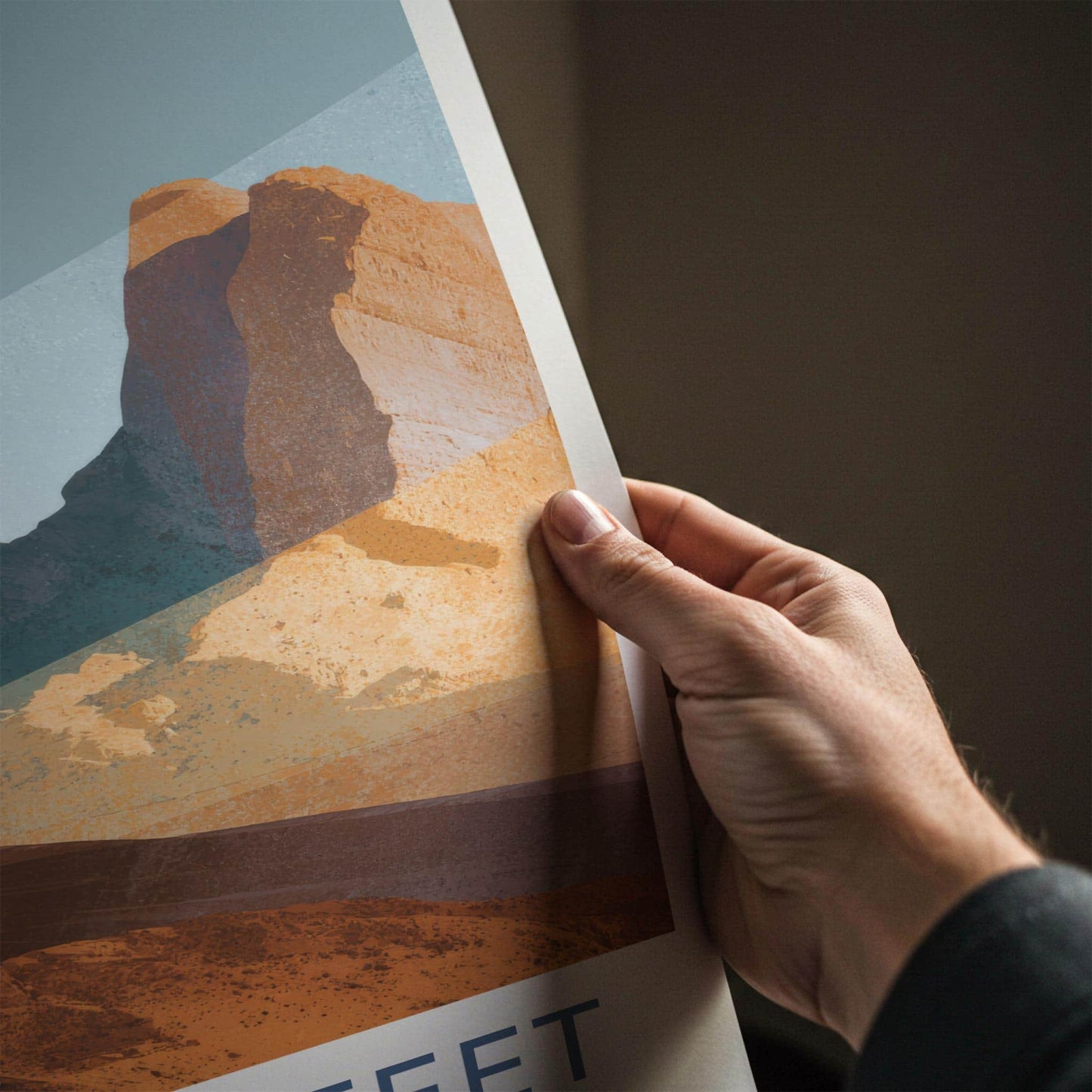 Jebel Hafeet Poster - United Arab Emirates Art Print - Rocky Desert Vista Gift