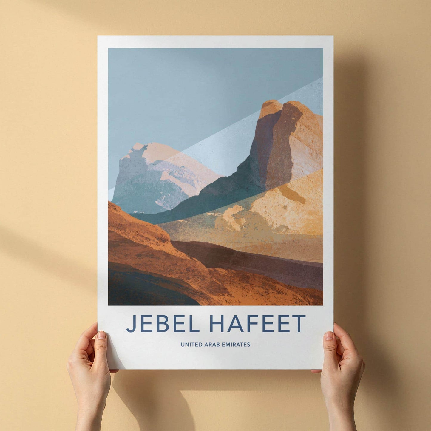 Jebel Hafeet Poster - United Arab Emirates Art Print - Rocky Desert Vista Gift
