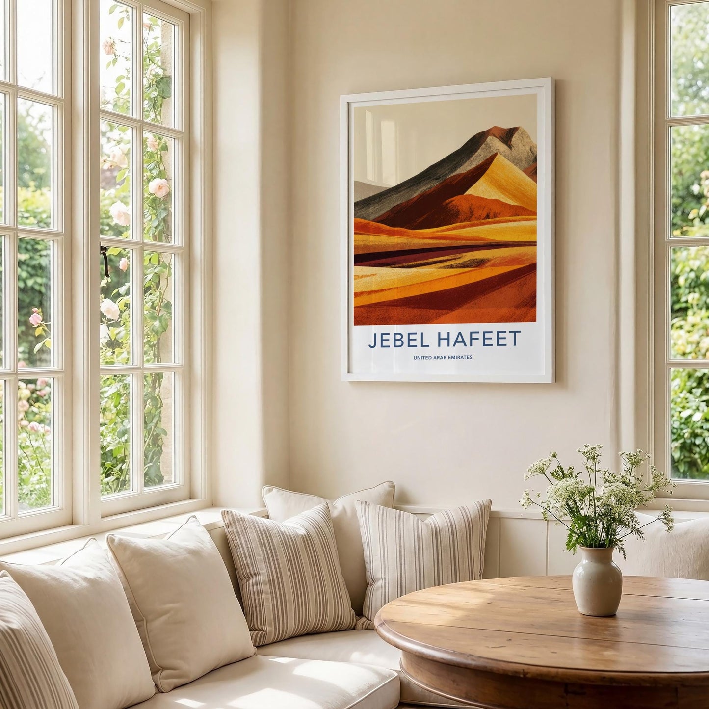 Jebel Hafeet Poster - United Arab Emirates Travel Art - Colorful Desert Peaks Home Decor