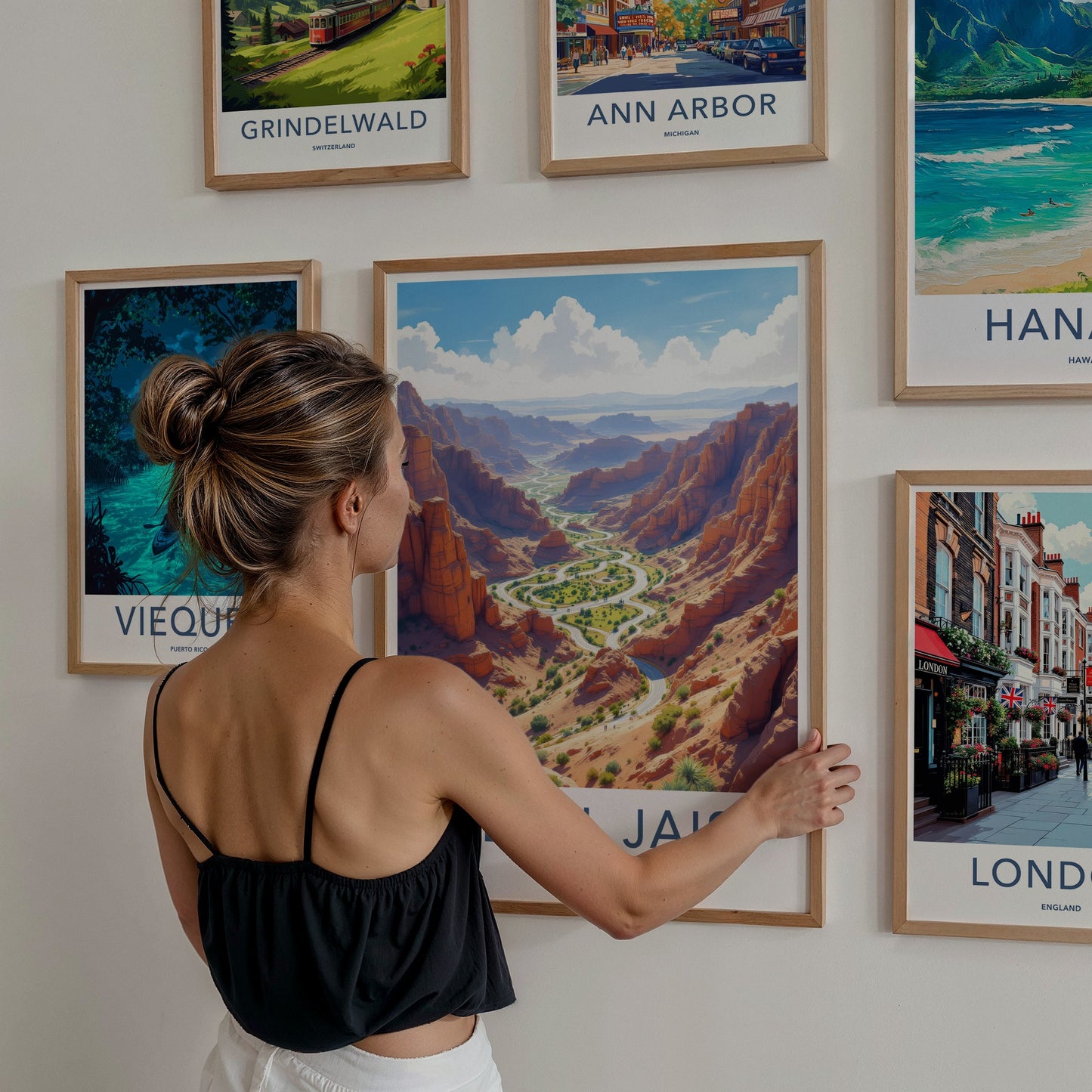 Jebel Jais Poster - United Arab Emirates Travel Art - Canyon Road Oasis Home Decor