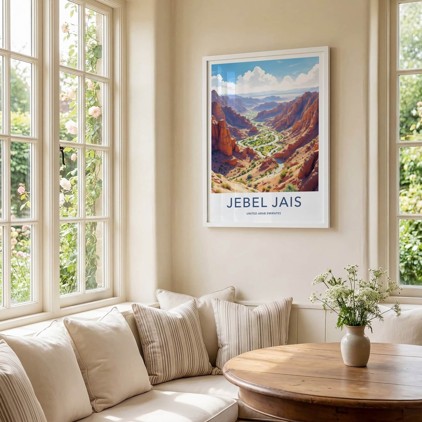 Jebel Jais Poster - United Arab Emirates Travel Art - Canyon Road Oasis Home Decor