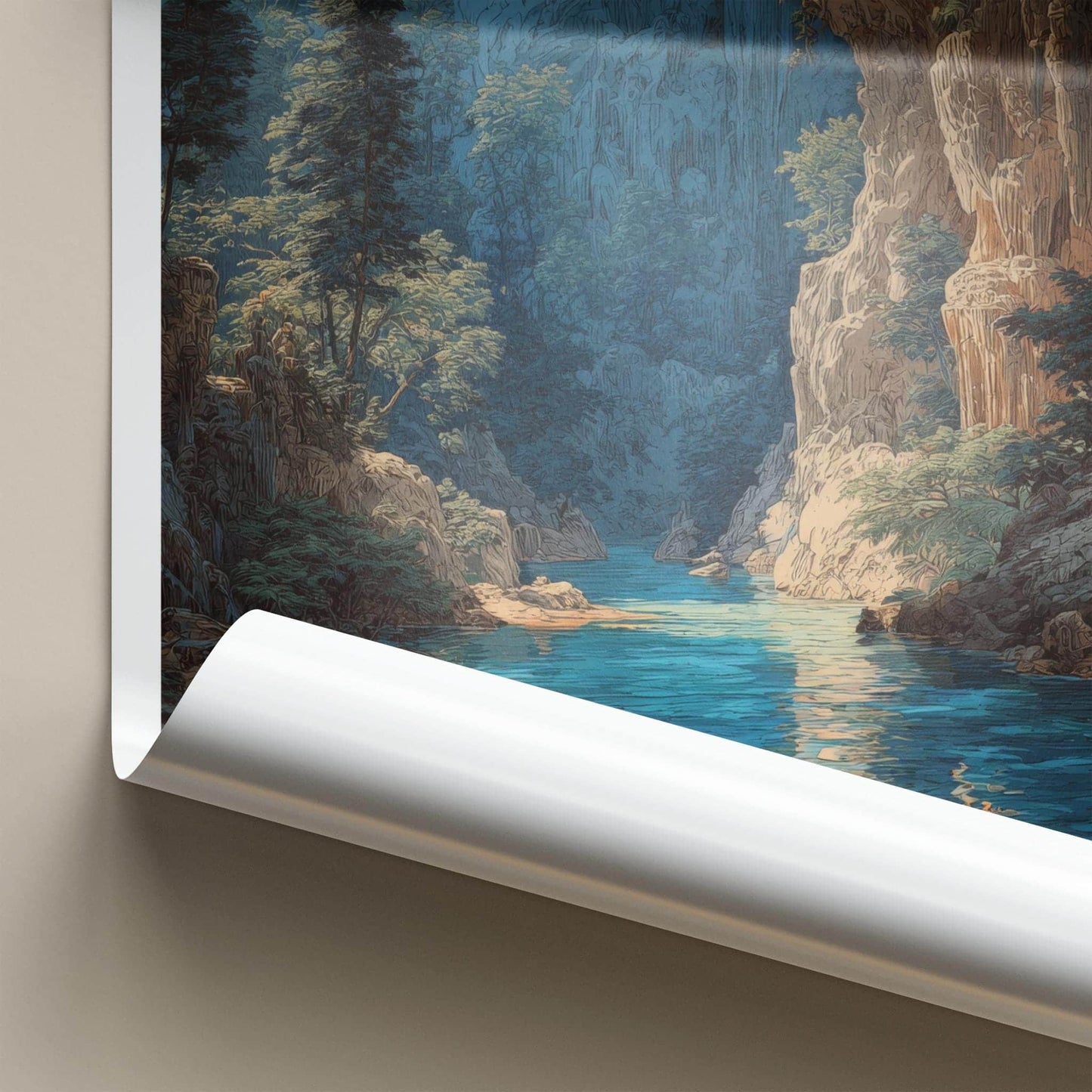 Jeita Grotto Poster - Lebanon Travel Art - Subterranean River Cave Home Decor