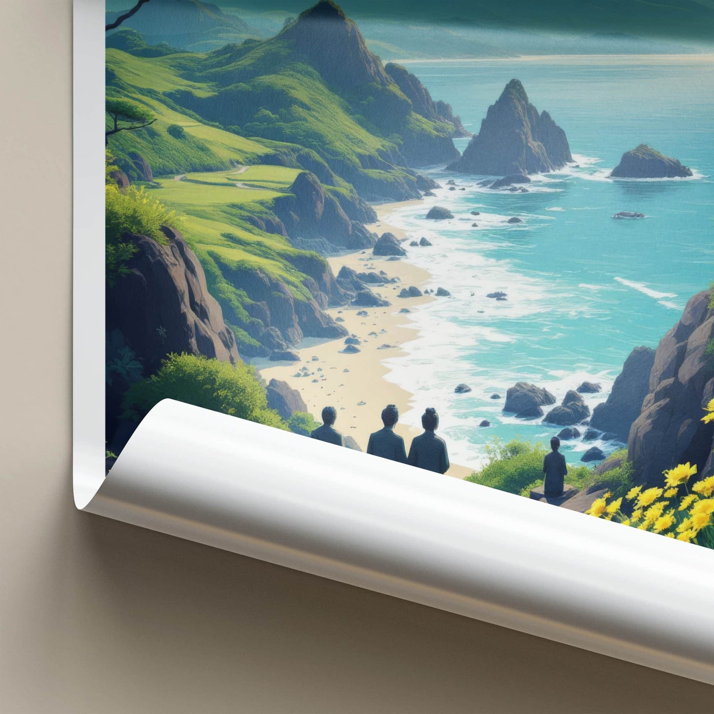 Jeju Do Poster - South Korea Travel Print - Island Ocean Vista Home Decor