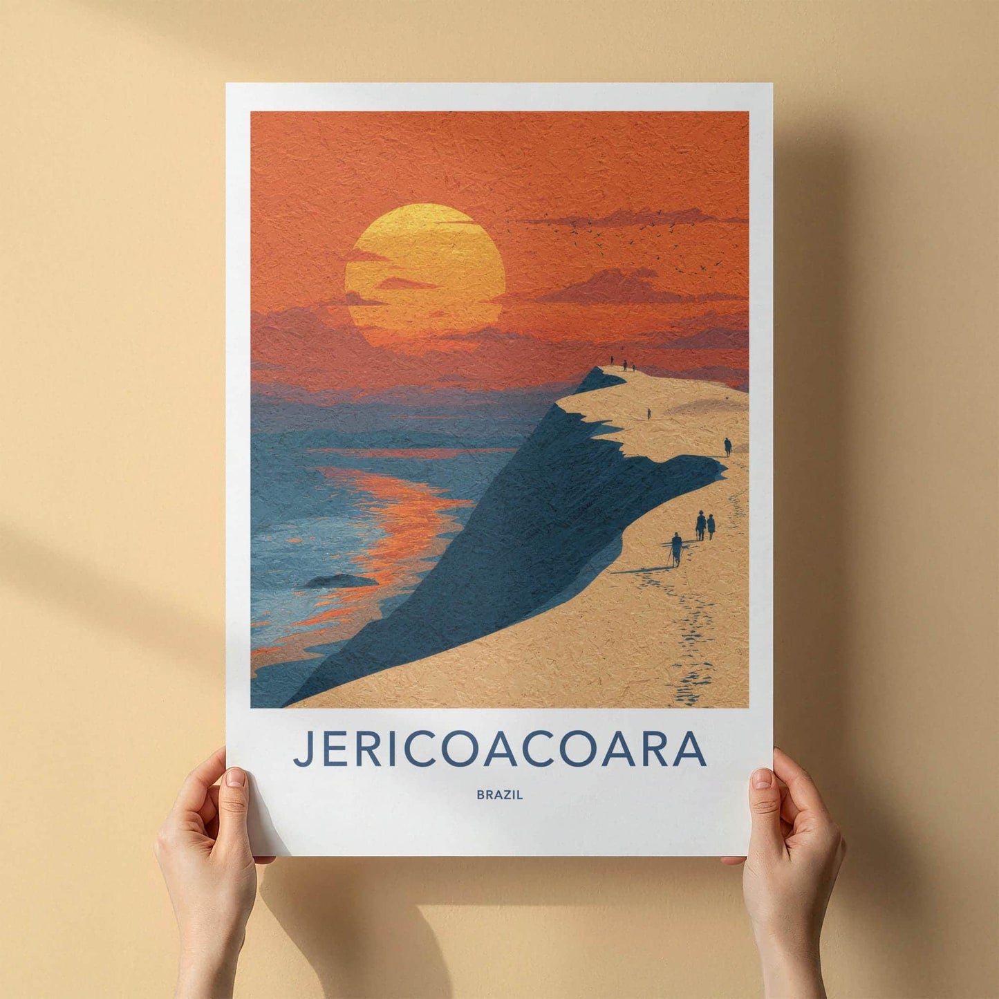 Jericoacoara Poster - Brazil Framed Print - Dune Sunset Ocean Lounge Decor