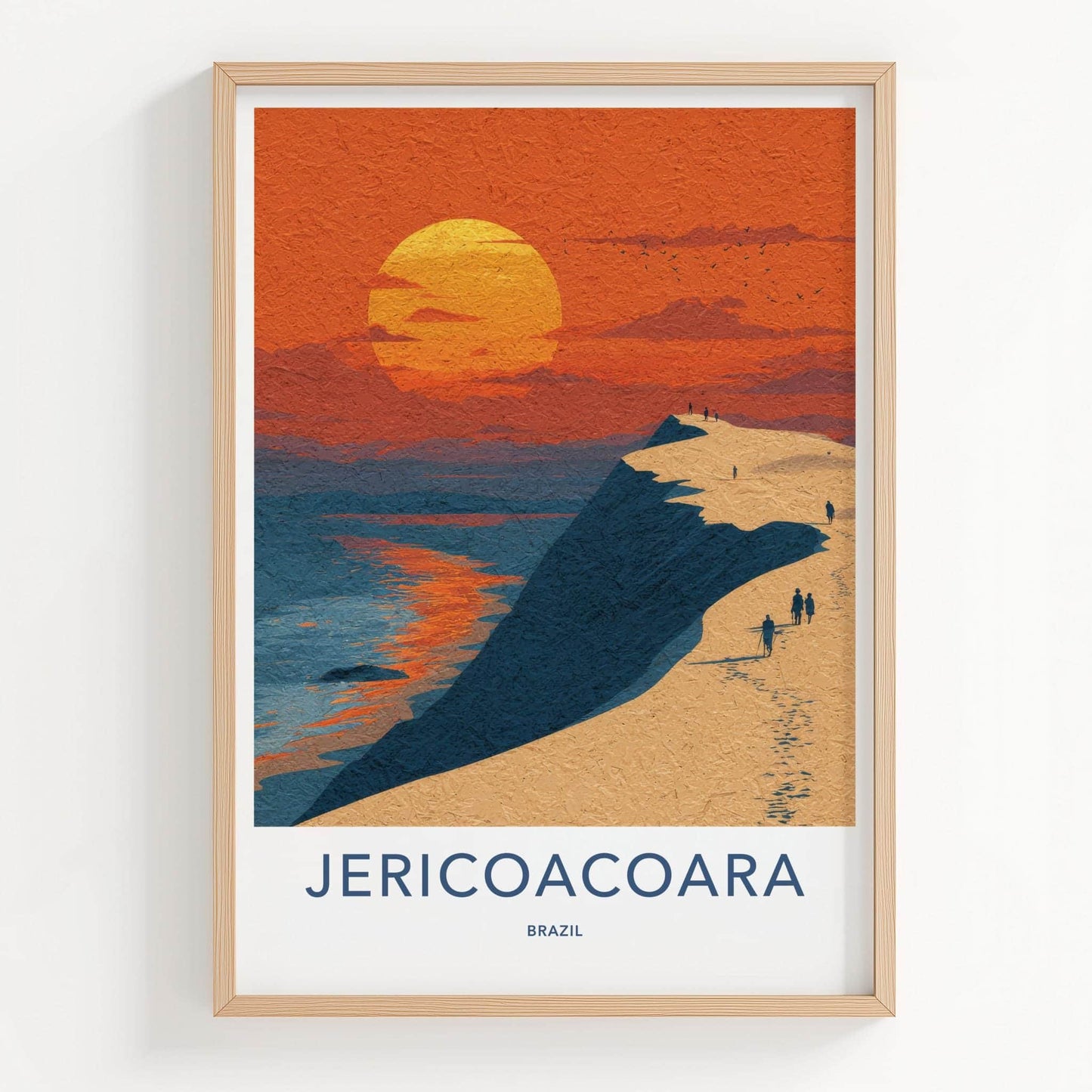 Jericoacoara Poster - Brazil Framed Print - Dune Sunset Ocean Lounge Decor