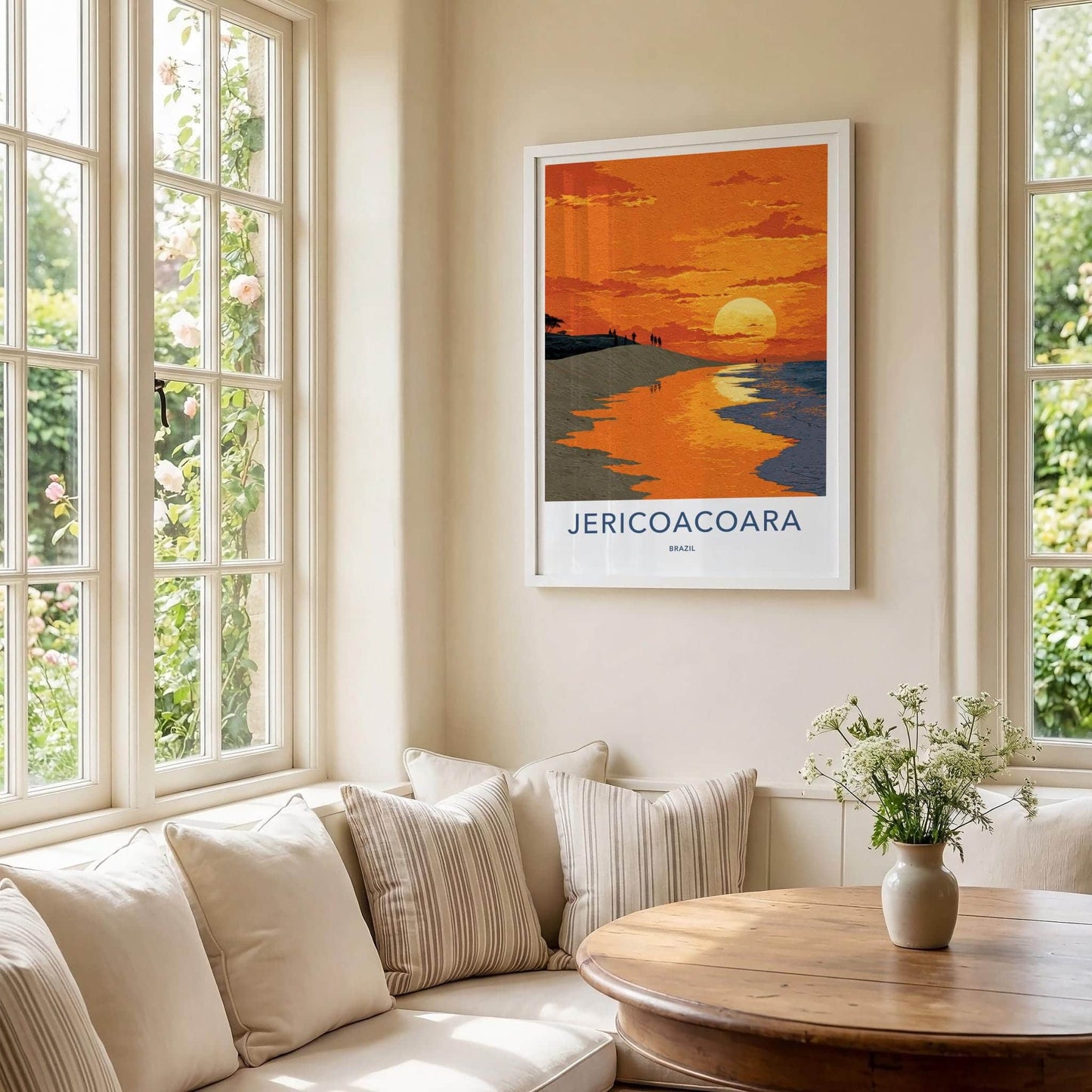 Jericoacoara Poster - Brazil Travel Art - Golden Beach Sunset Home Decor