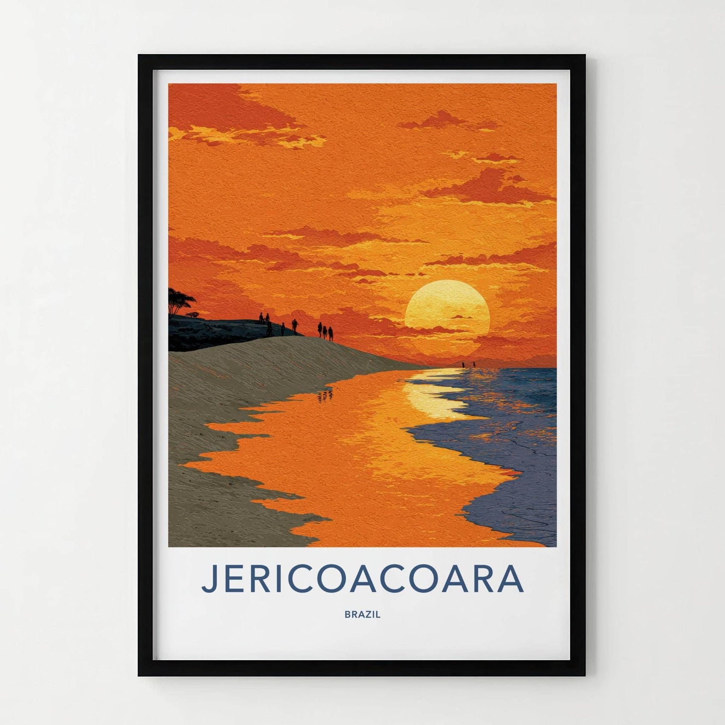 Jericoacoara Poster - Brazil Travel Art - Golden Beach Sunset Home Decor