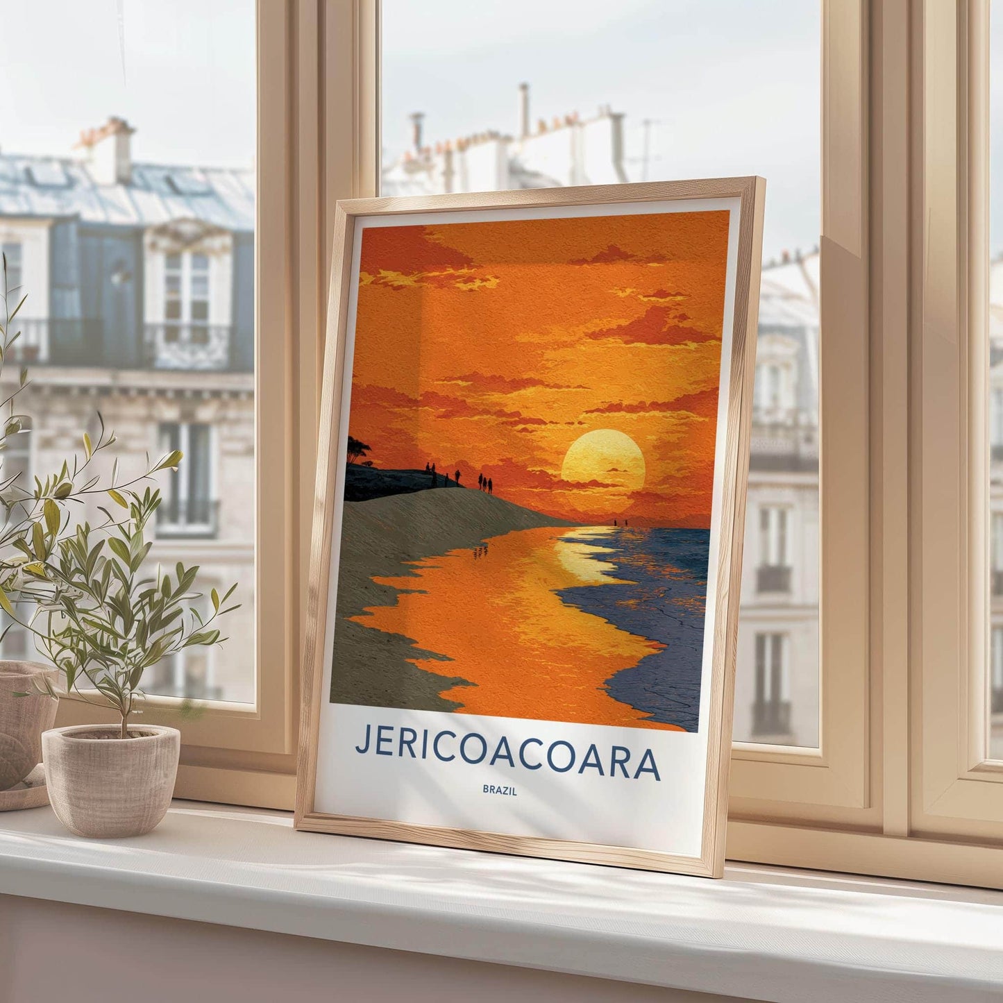 Jericoacoara Poster - Brazil Travel Art - Golden Beach Sunset Home Decor