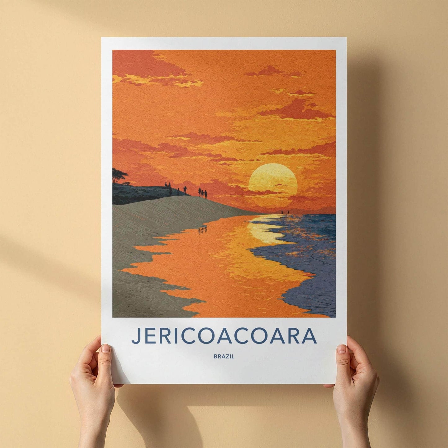 Jericoacoara Poster - Brazil Travel Art - Golden Beach Sunset Home Decor