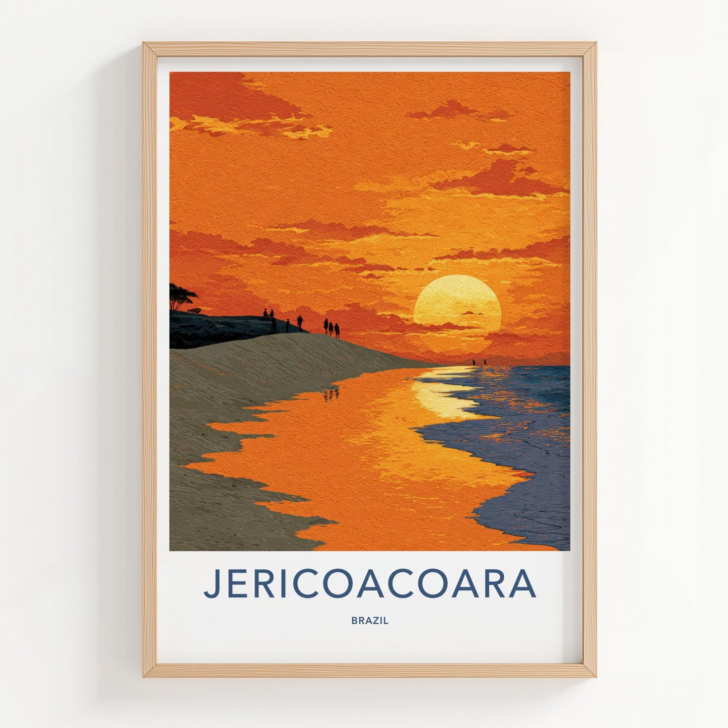 Jericoacoara Poster - Brazil Travel Art - Golden Beach Sunset Home Decor