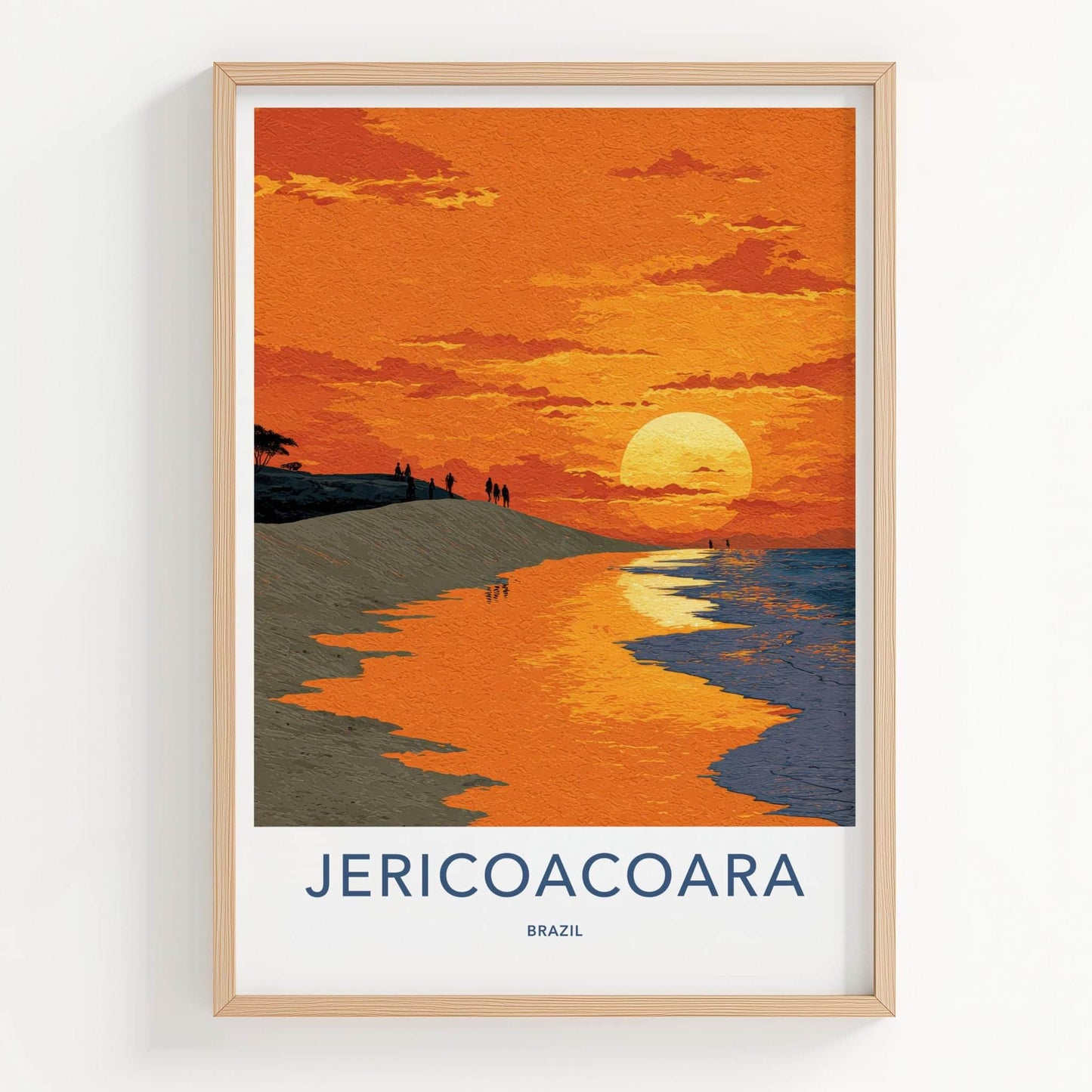 Jericoacoara Poster - Brazil Travel Art - Golden Beach Sunset Home Decor