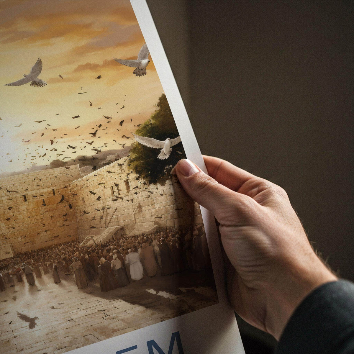 Jerusalem Wall Art - Historic Jerusalem Art with Western Wall Print