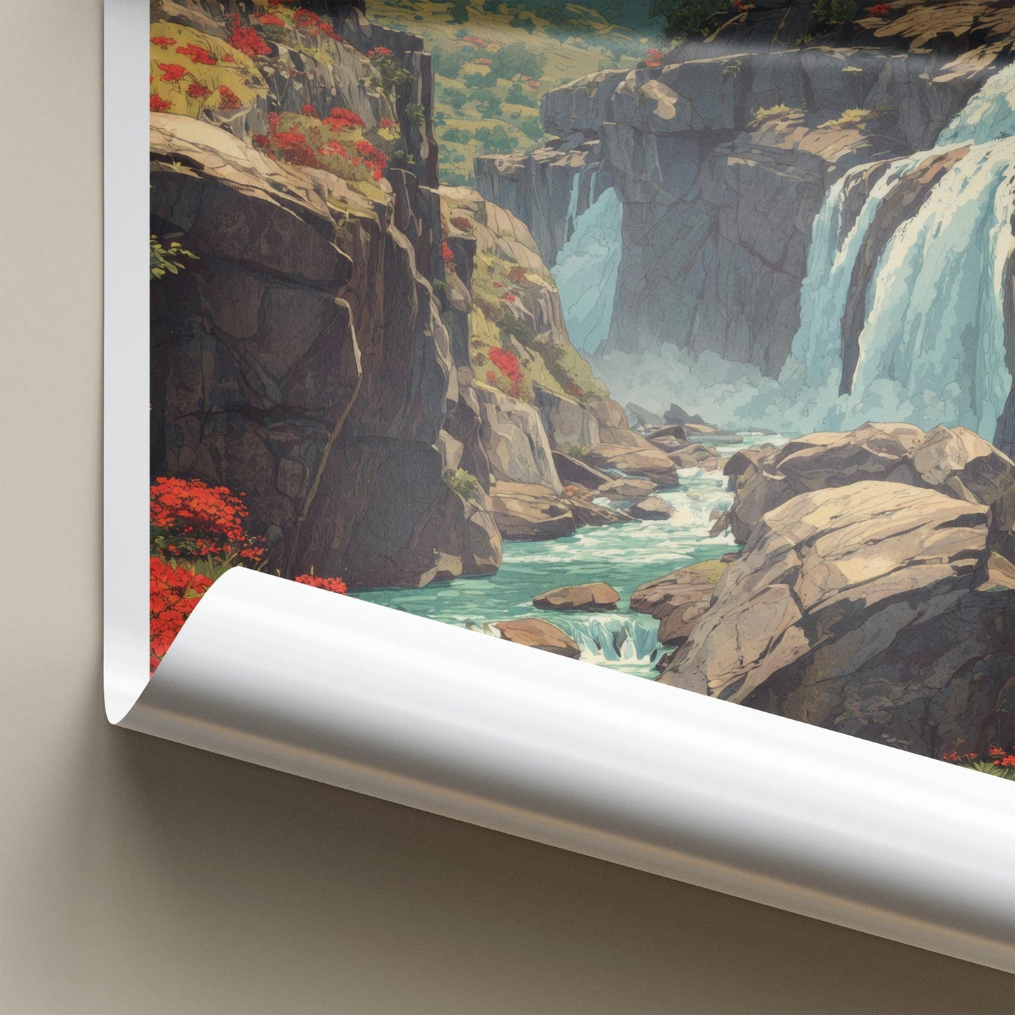 Jharkhand Poster - India Wall Art - Jharkhand Beautiful River Falls Gift