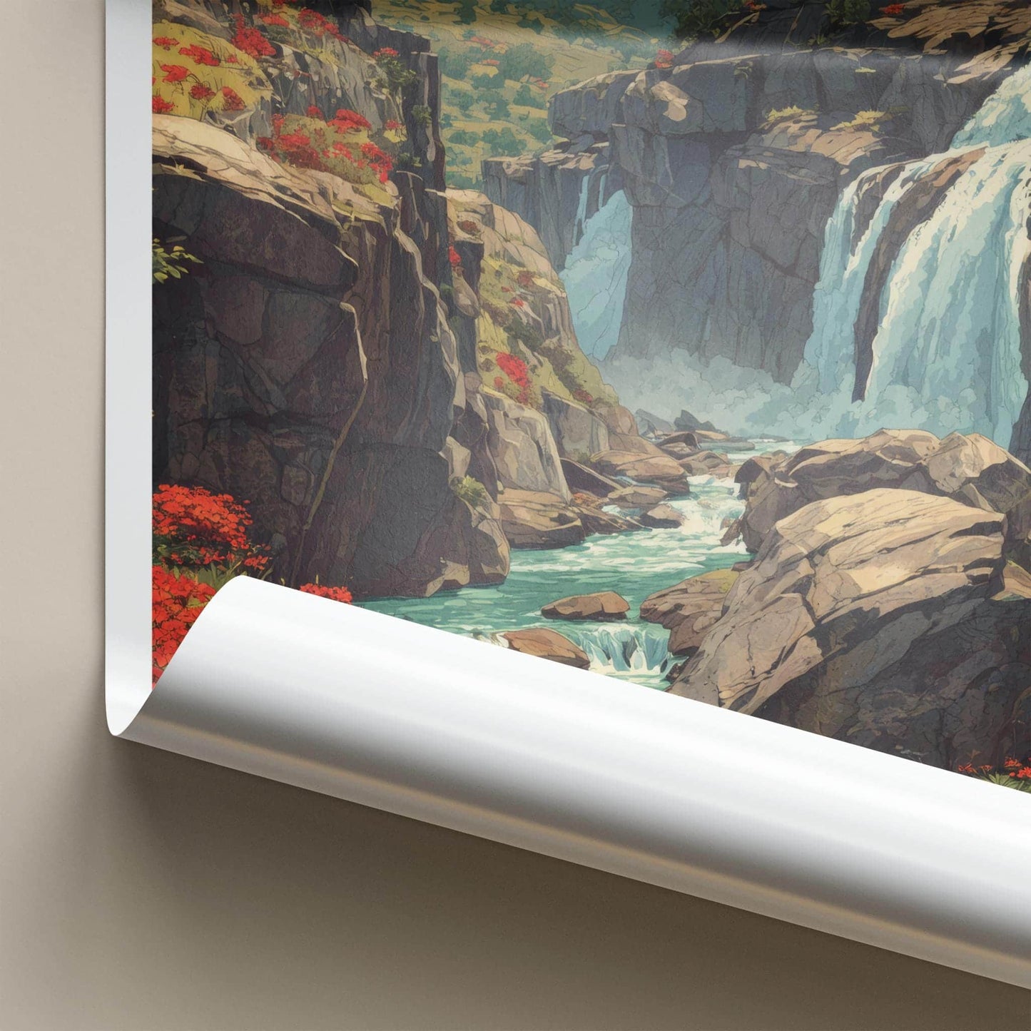 Jharkhand Poster - India Wall Art - Jharkhand Beautiful River Falls Gift