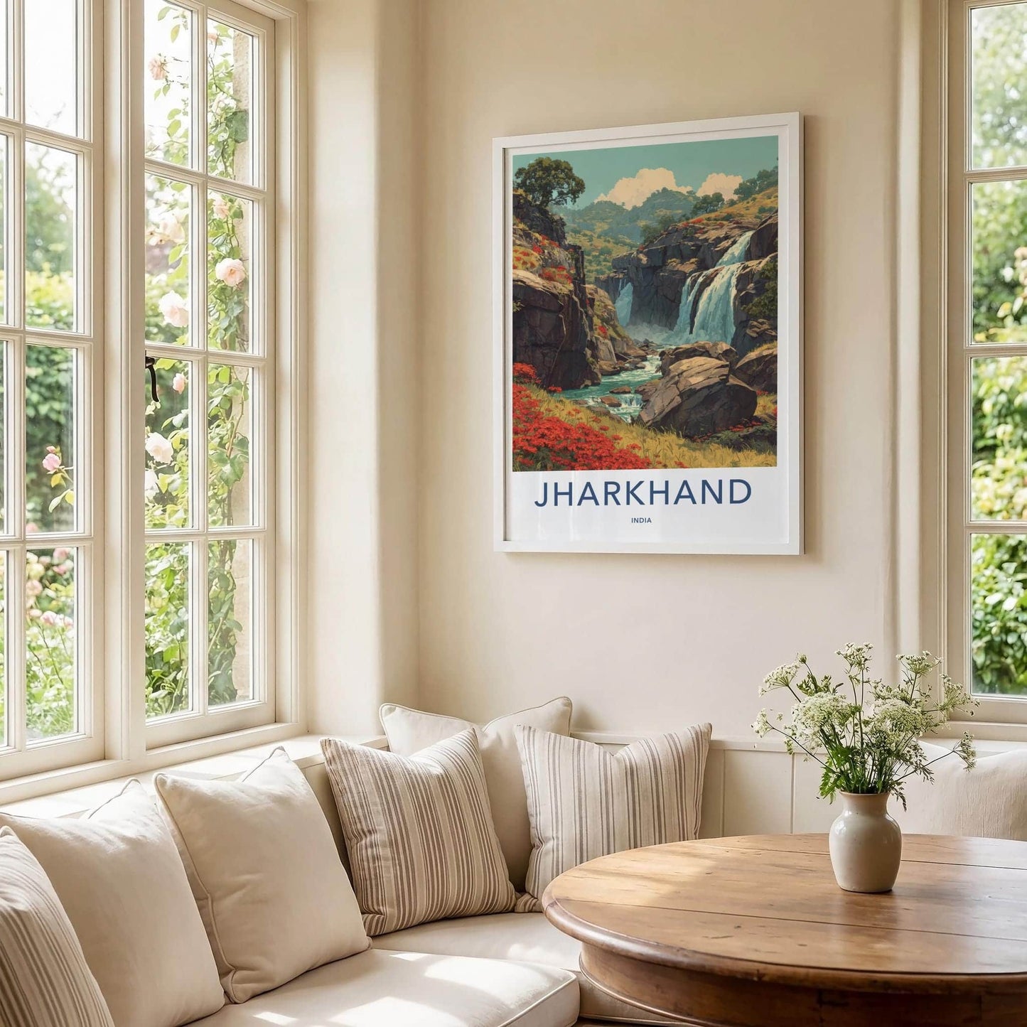 Jharkhand Poster - India Wall Art - Jharkhand Beautiful River Falls Gift