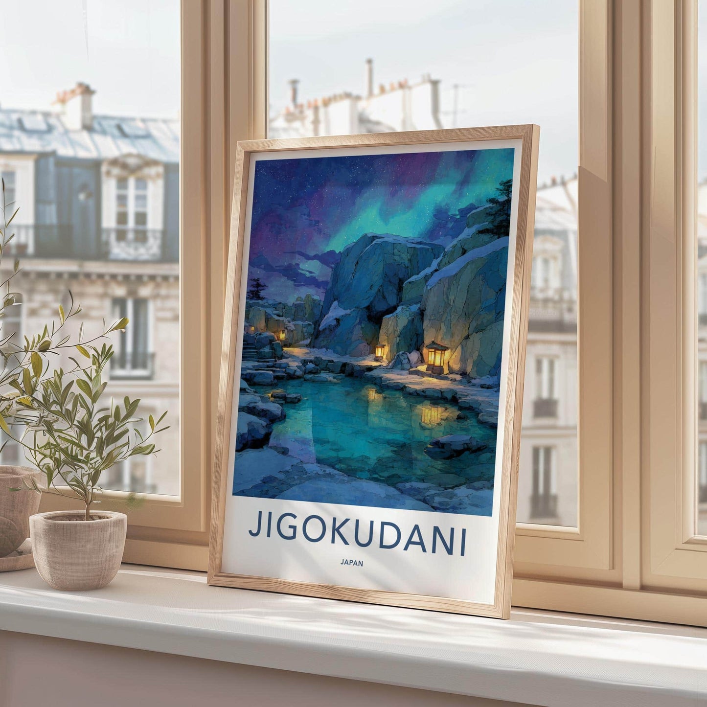 Jigokudani Poster - Japan Wall Art - Northern Lights Spring Home Decor