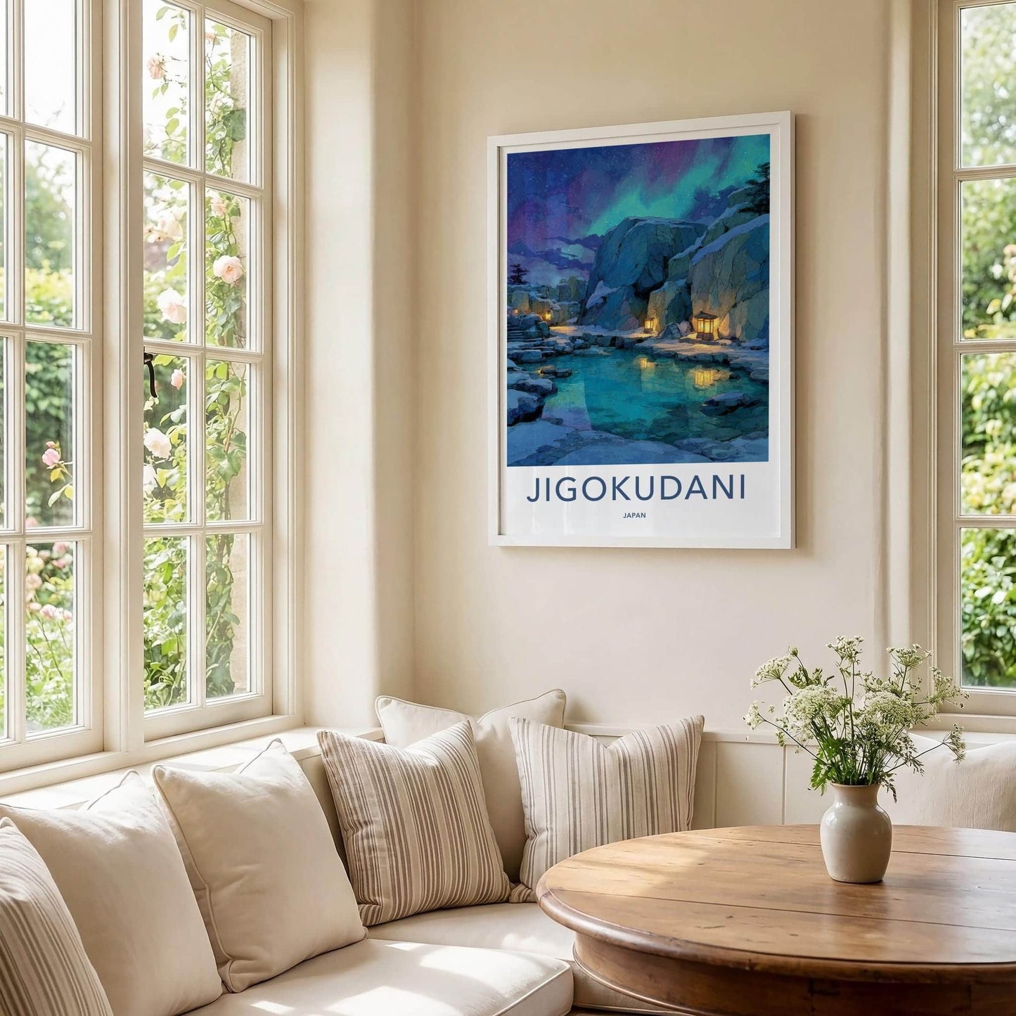 Jigokudani Poster - Japan Wall Art - Northern Lights Spring Home Decor