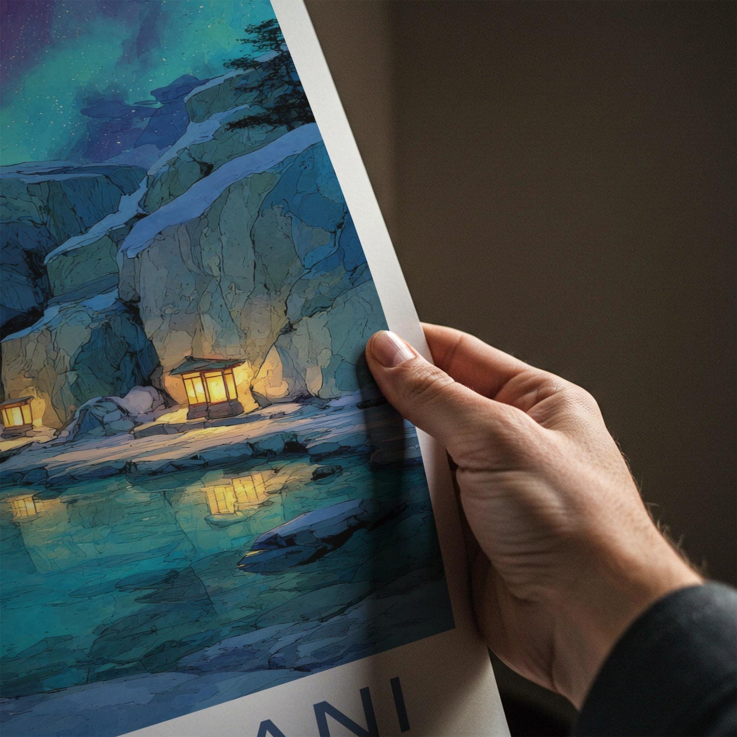 Jigokudani Poster - Japan Wall Art - Northern Lights Spring Home Decor