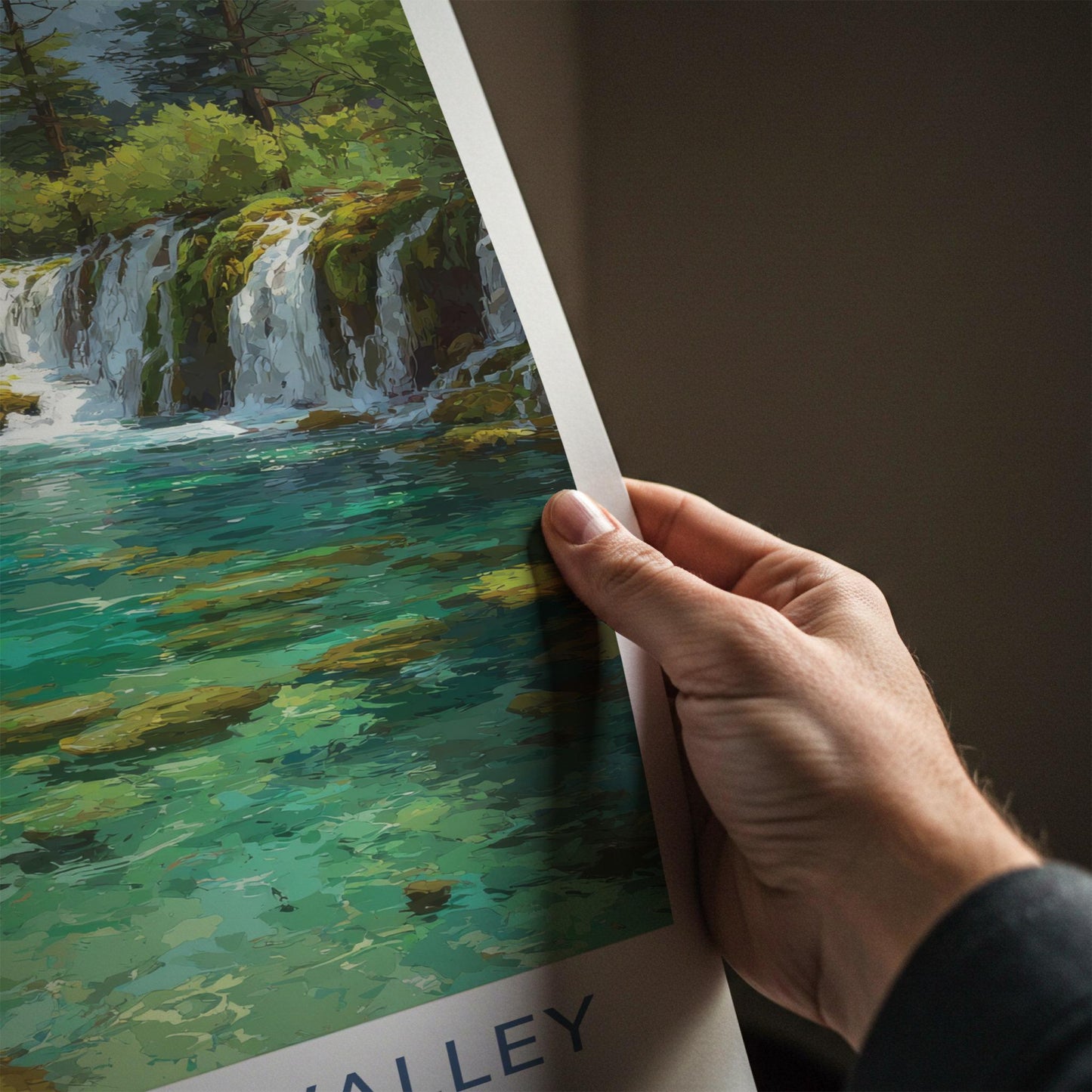 Jiuzhaigou Valley Poster - China Art Print - Turquoise Waterfalls Forest Gift