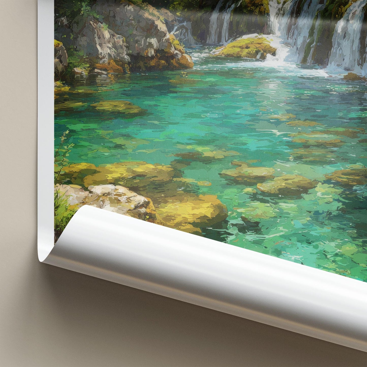 Jiuzhaigou Valley Poster - China Art Print - Turquoise Waterfalls Forest Gift