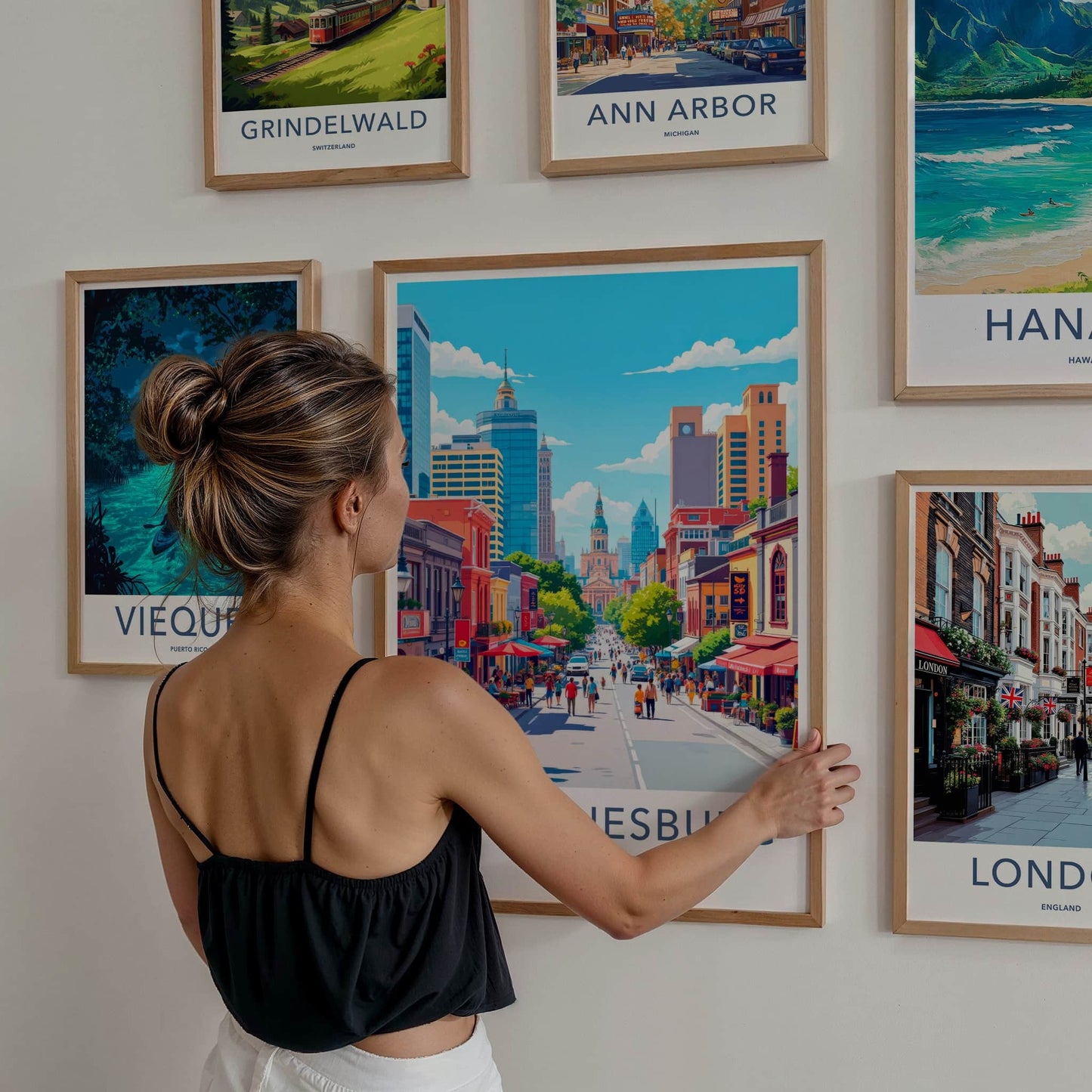 Johannesburg Poster - South Africa Travel Art - Vibrant Urban Cityscape Home Decor