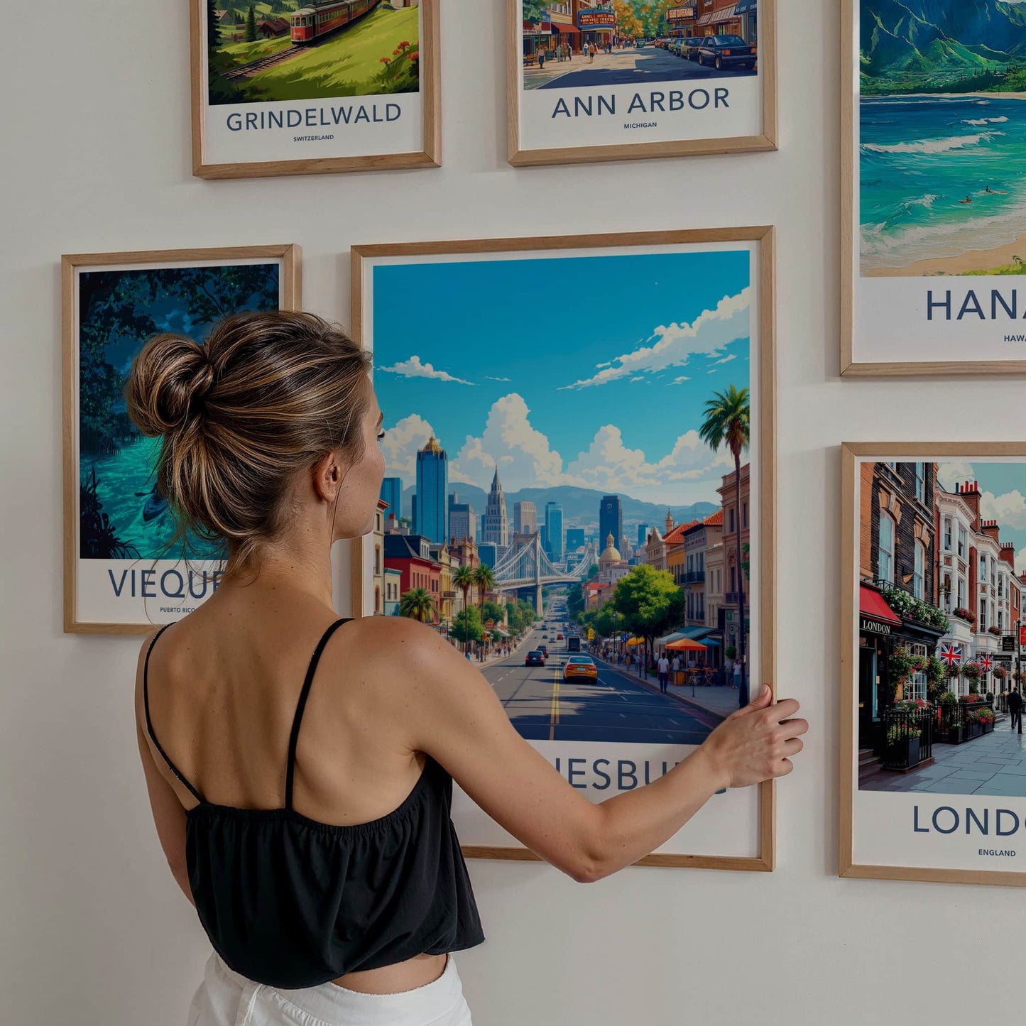 Johannesburg Poster - South Africa Travel Art - Vibrant Urban Scene Home Decor