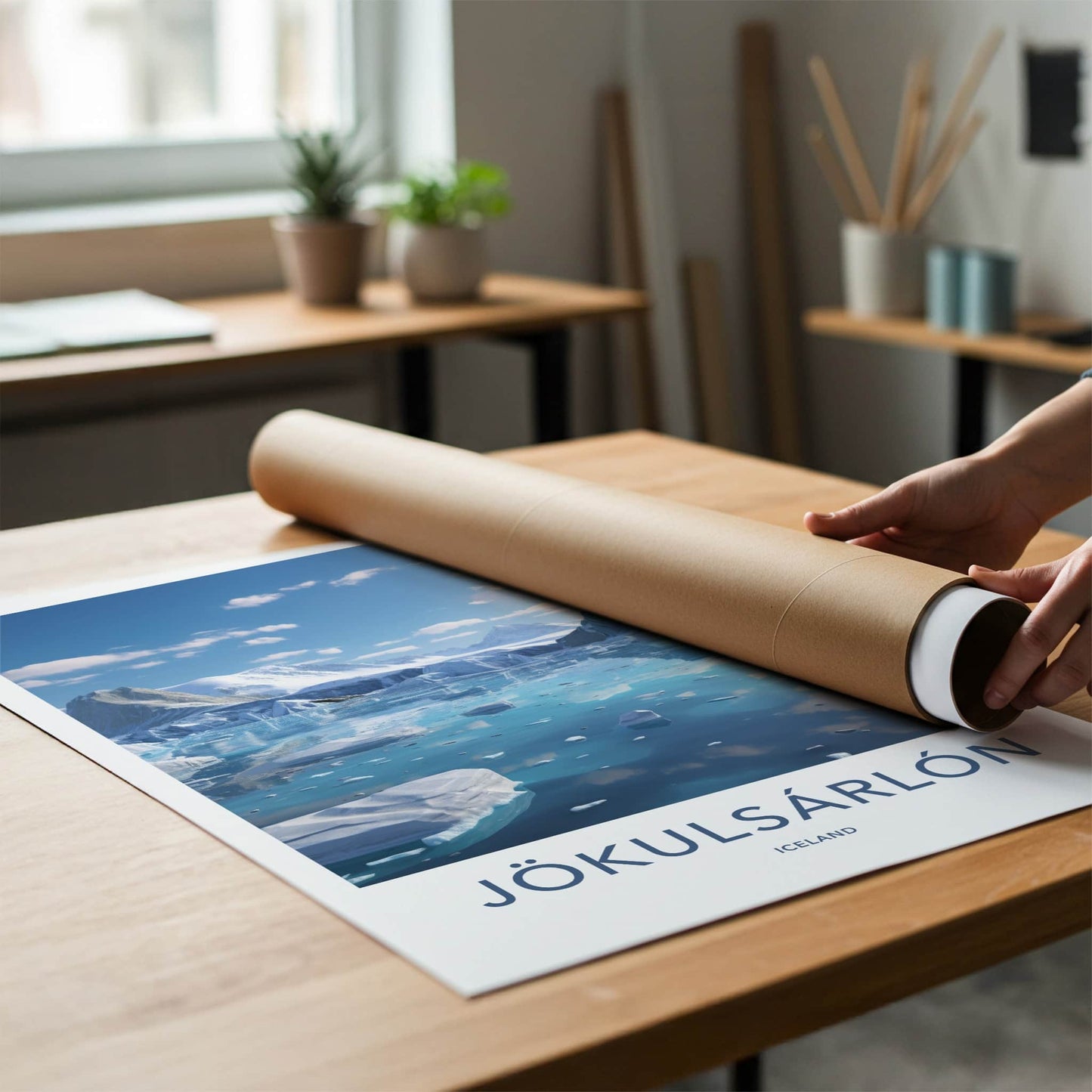 Jokulsarlon Poster - Iceland Wall Art - Floating Ice Lagoon Home Decor