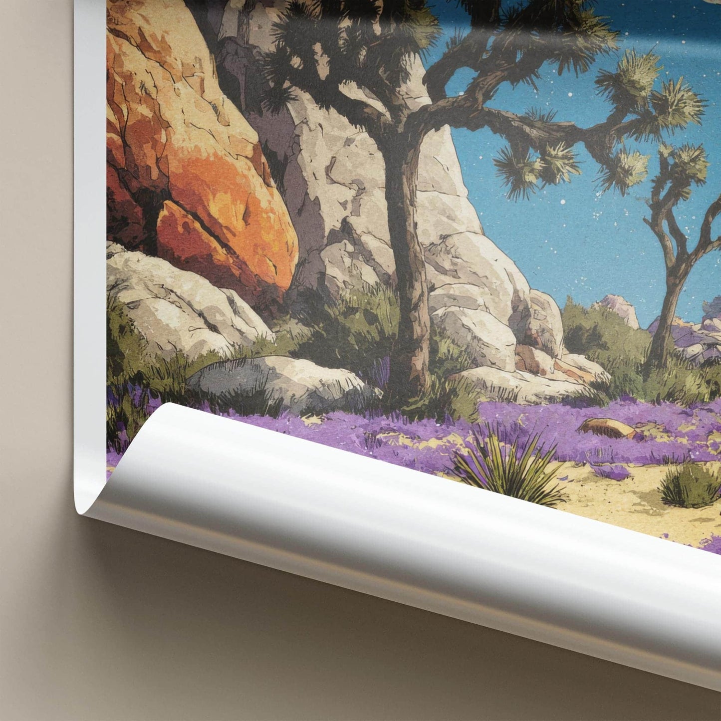 Joshua Tree National Park Poster - California Fine Art - Starry Night Vista Gift