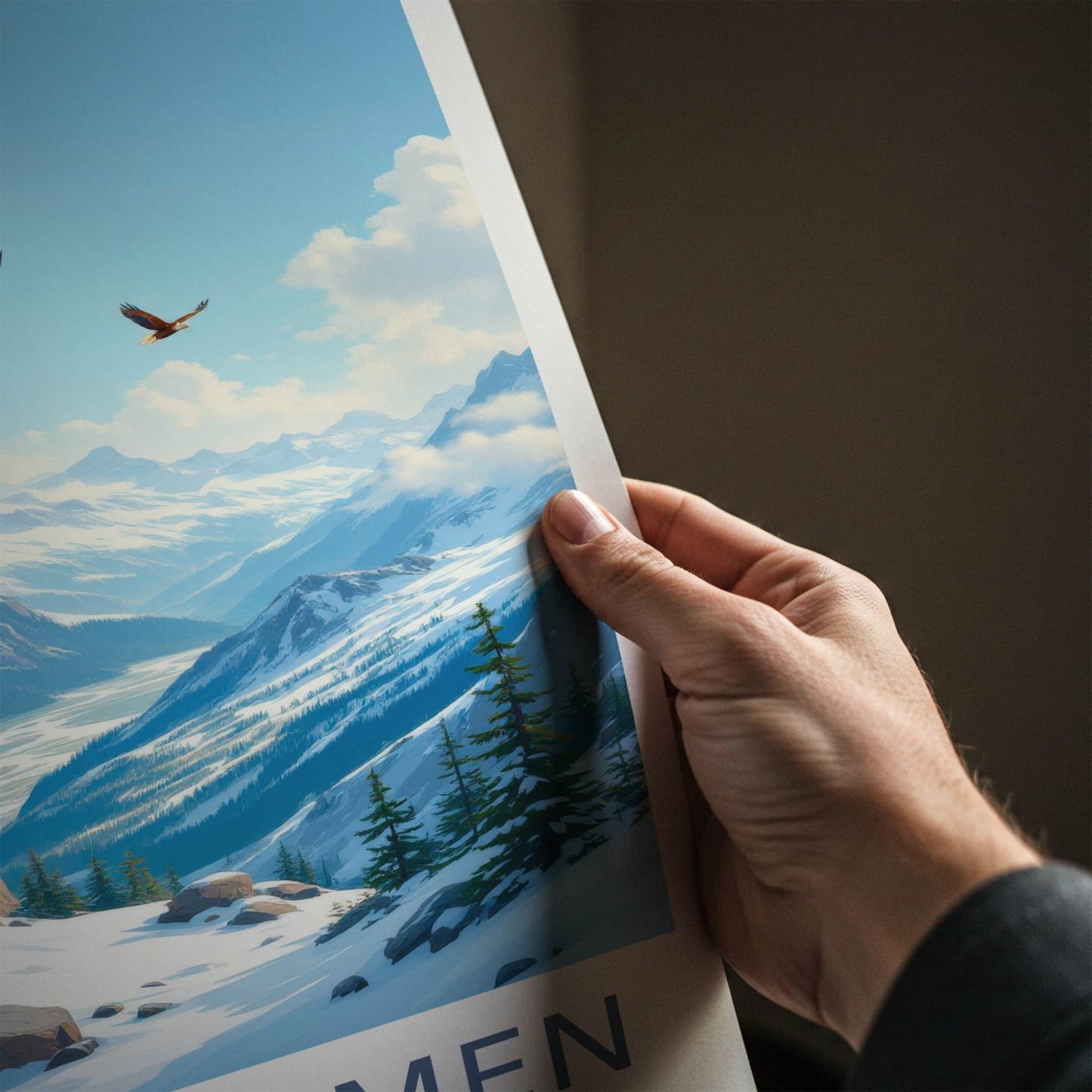 Jotunheimen National Park Poster - Norway Fine Art - Mountain Eagles Fly Gift