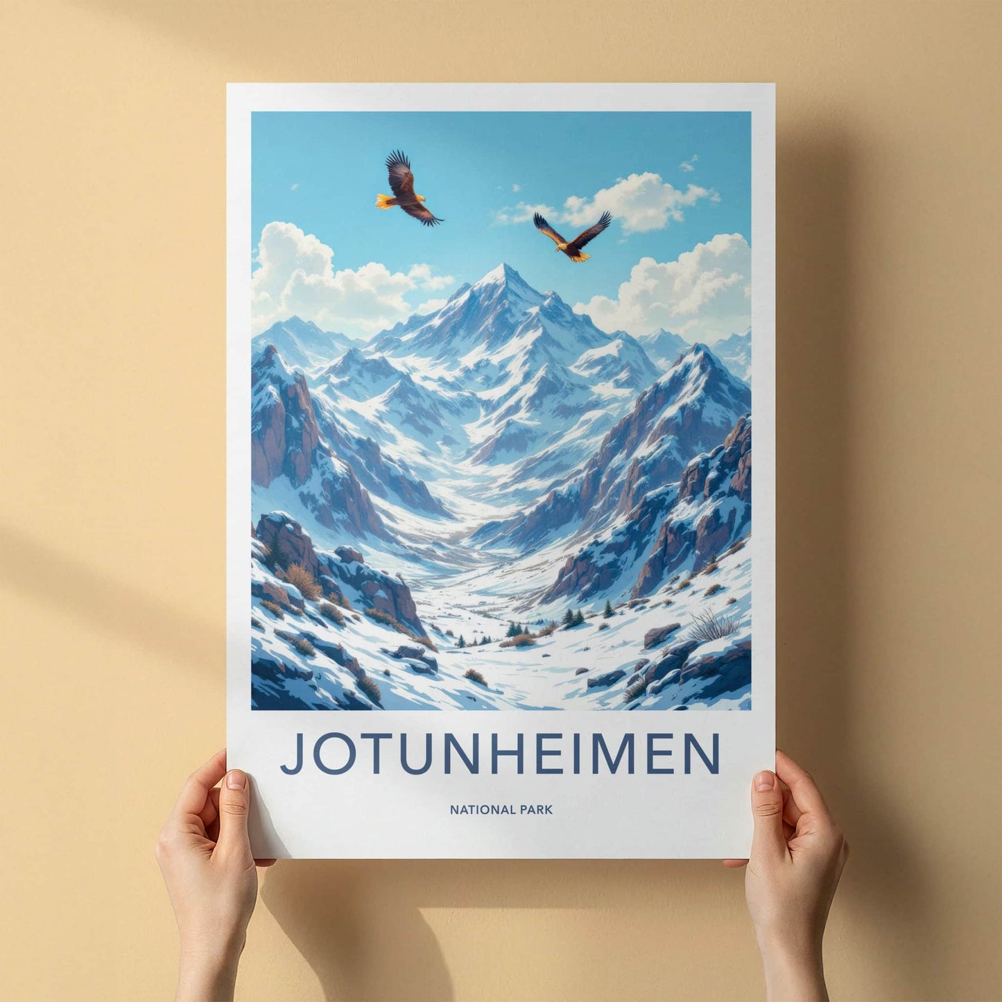 Jotunheimen National Park Poster - Norway Wall Art - Flying Eagles Peaks Gift