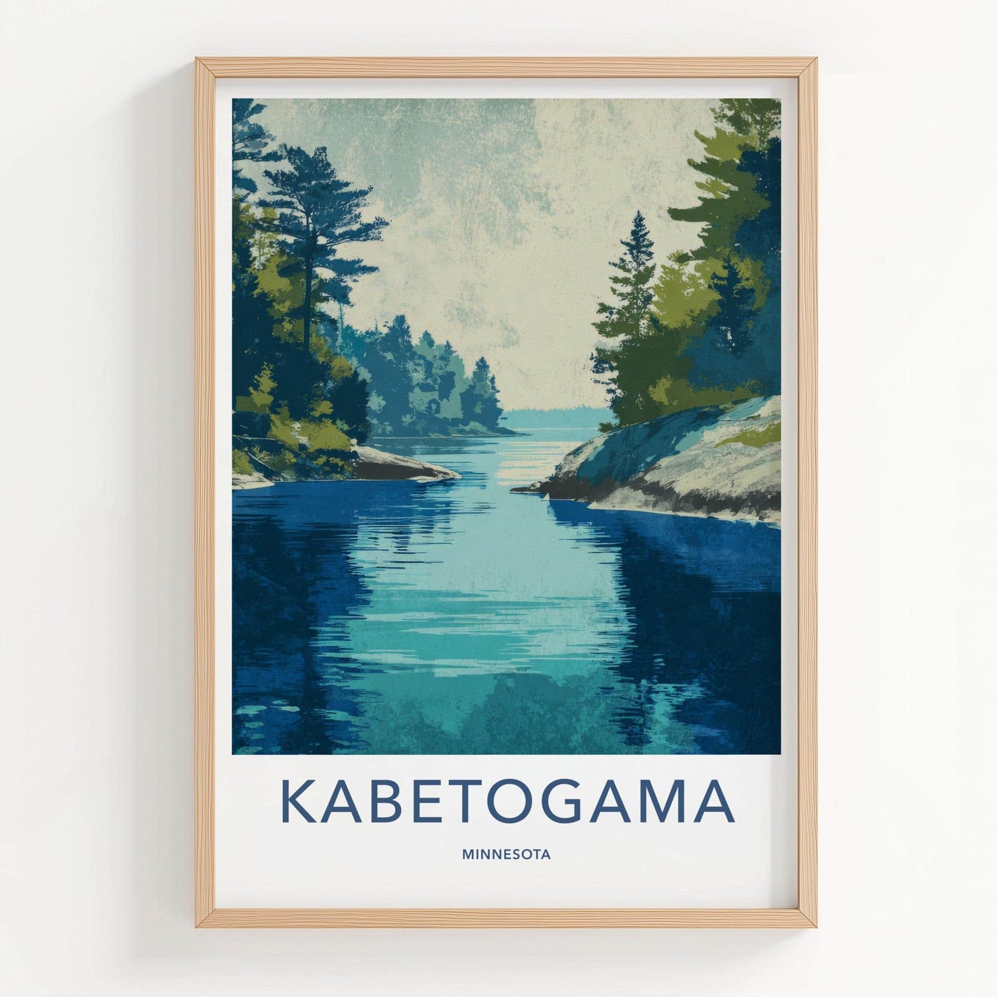 Kabetogama Poster - Minnesota Travel Art - Vivid Lake Forest Home Decor