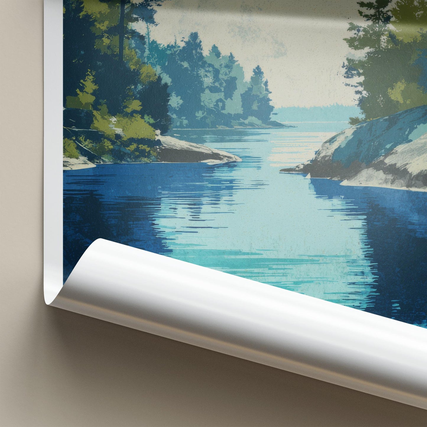 Kabetogama Poster - Minnesota Travel Art - Vivid Lake Forest Home Decor