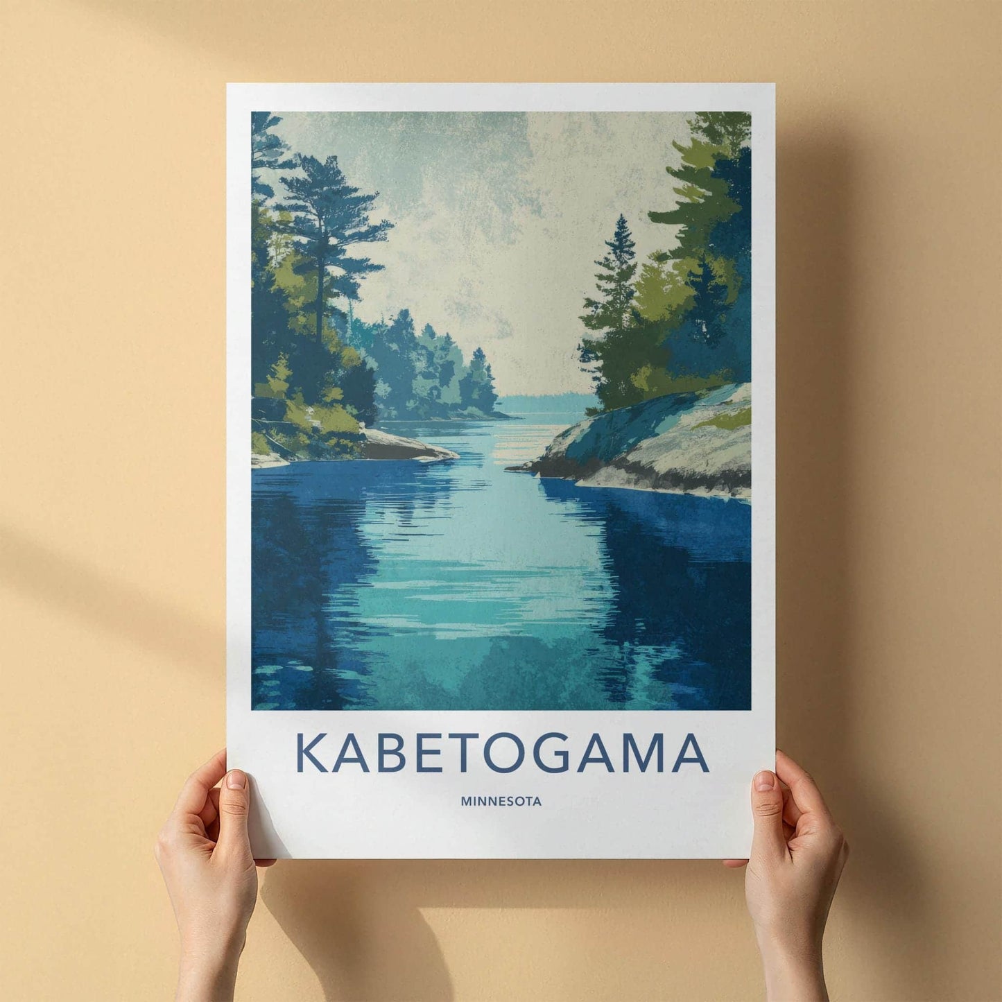 Kabetogama Poster - Minnesota Travel Art - Vivid Lake Forest Home Decor
